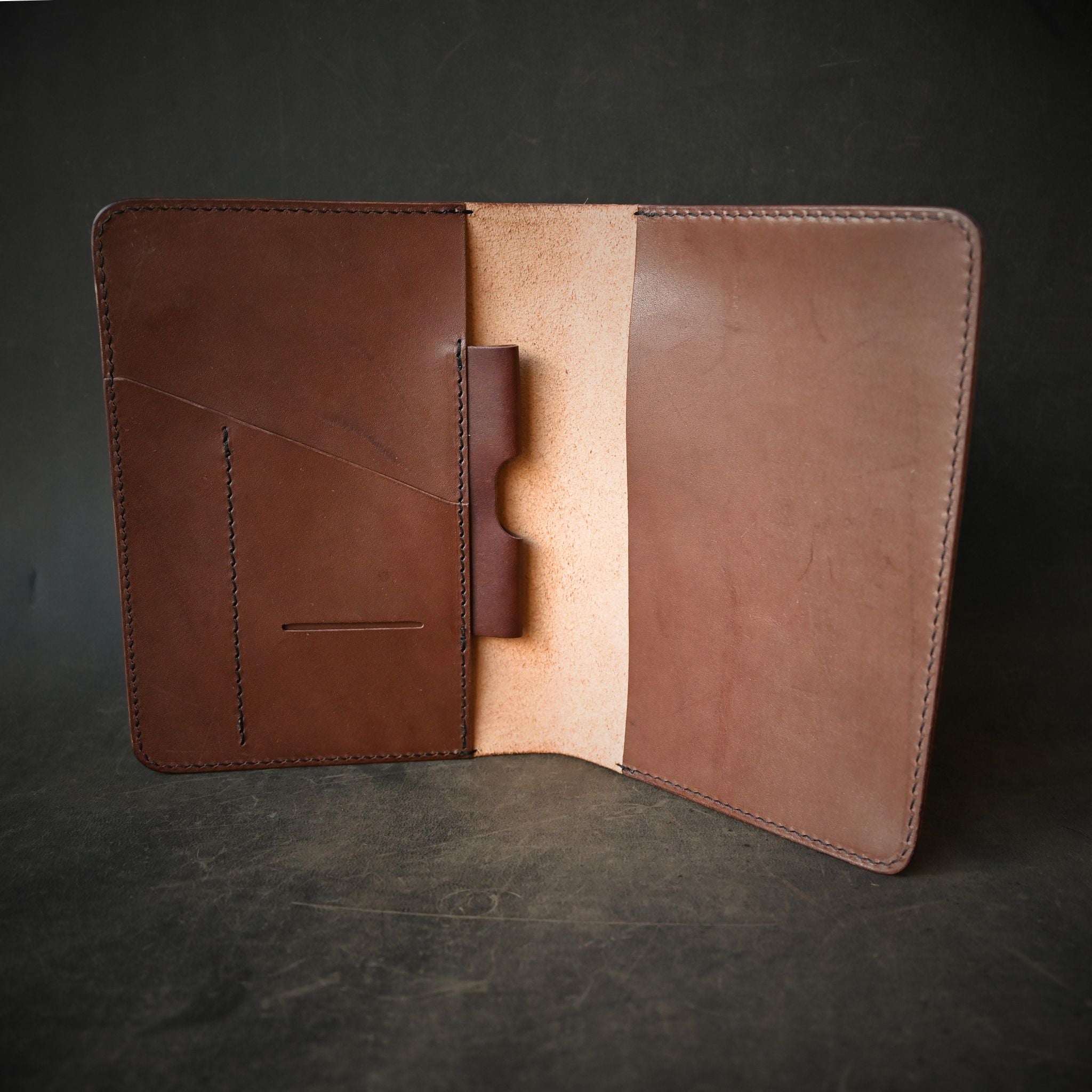 A5 Leather Notebook Cover Crazy Horse Tan