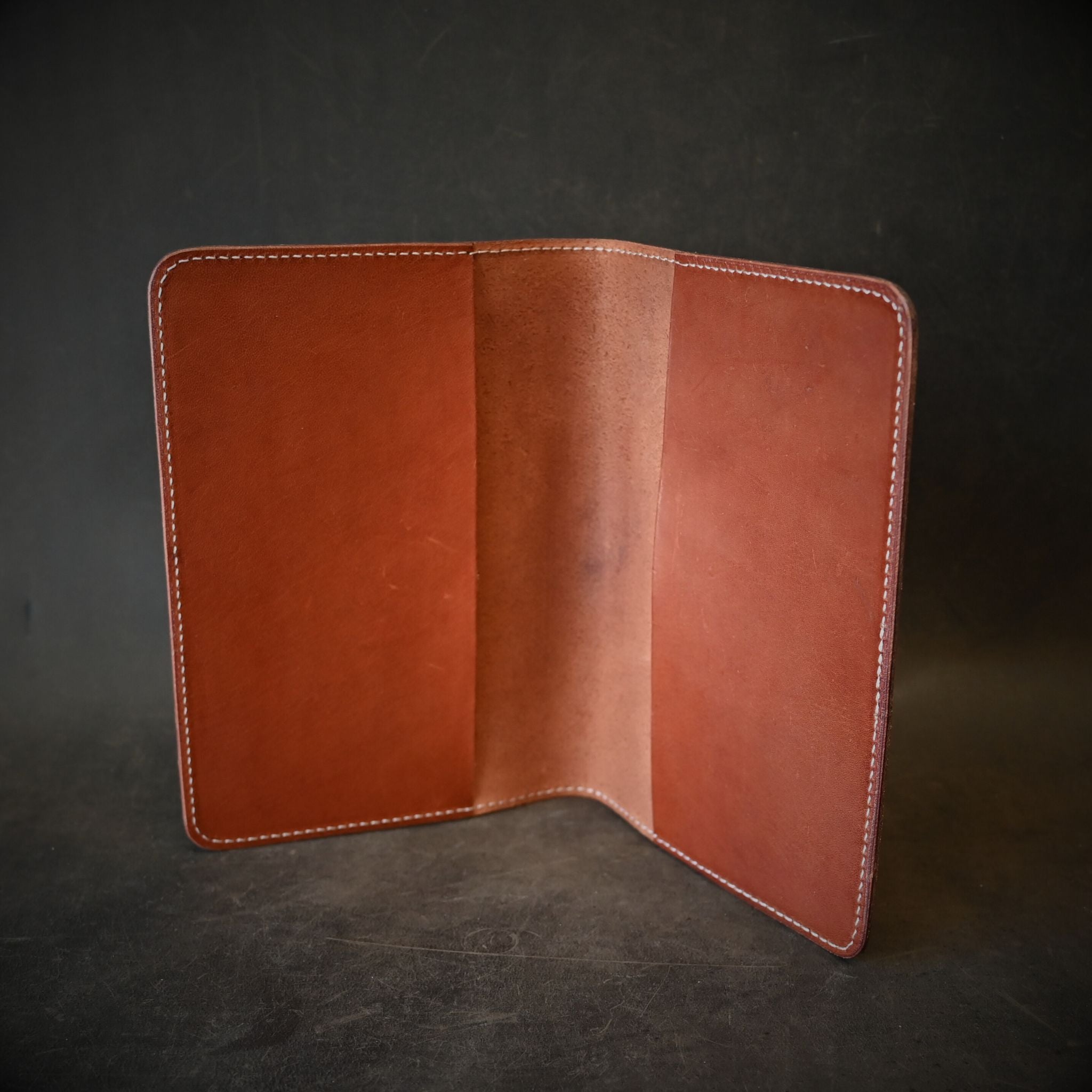 A5 Leather Notebook Whiskey with Mandala Stamp