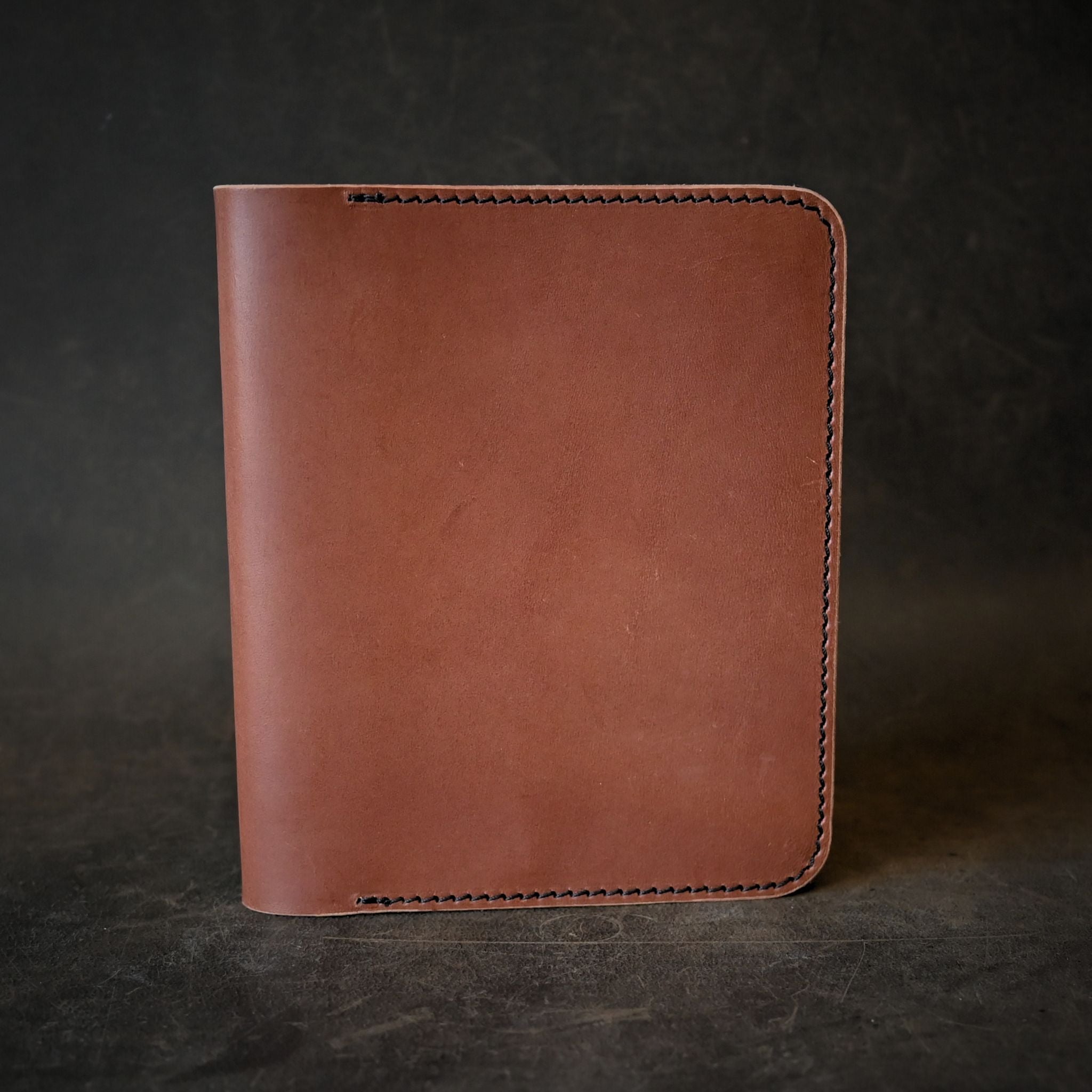 A6 Leather Notebook Cover Chocolate Brown