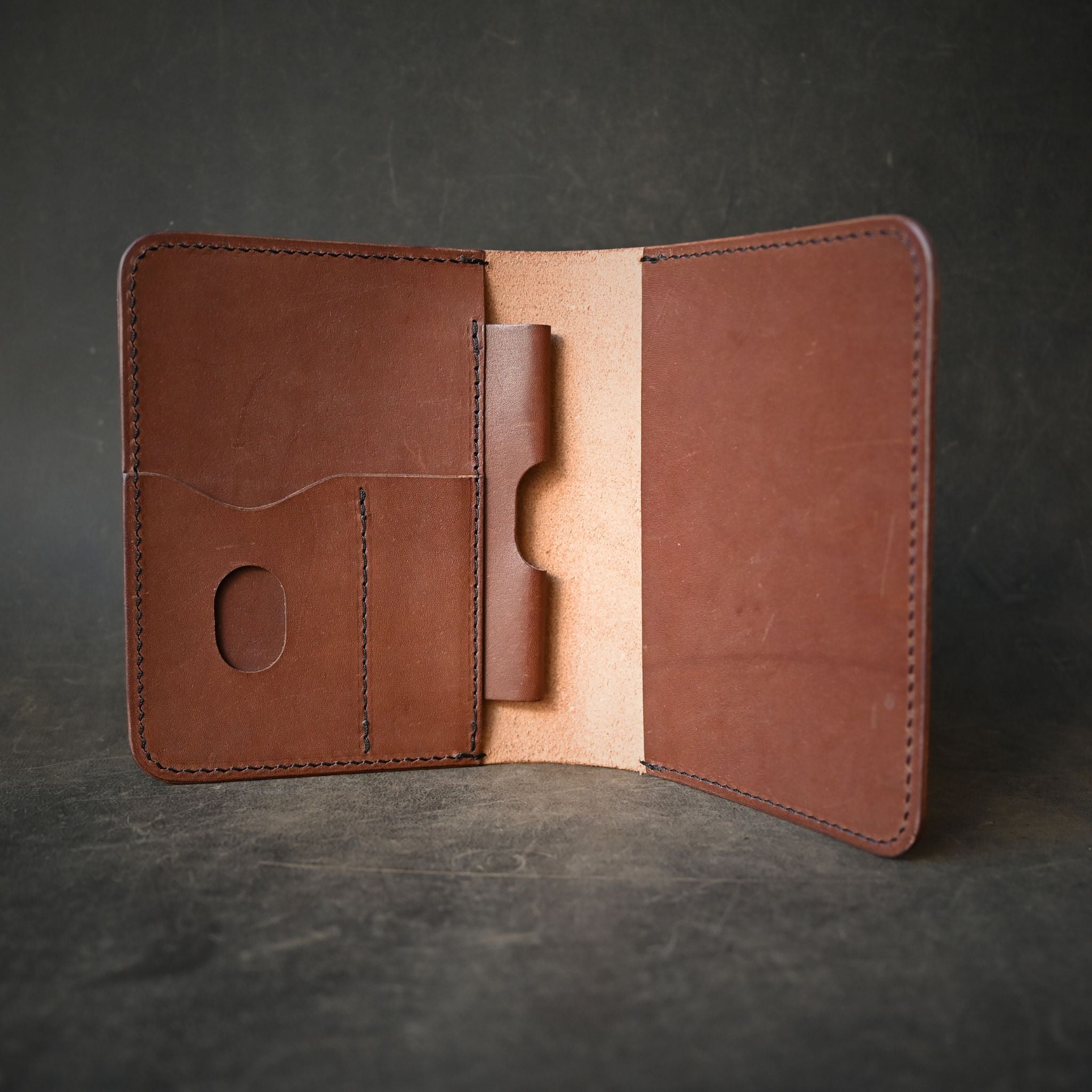A6 Leather Notebook Cover Crazy Horse Tan