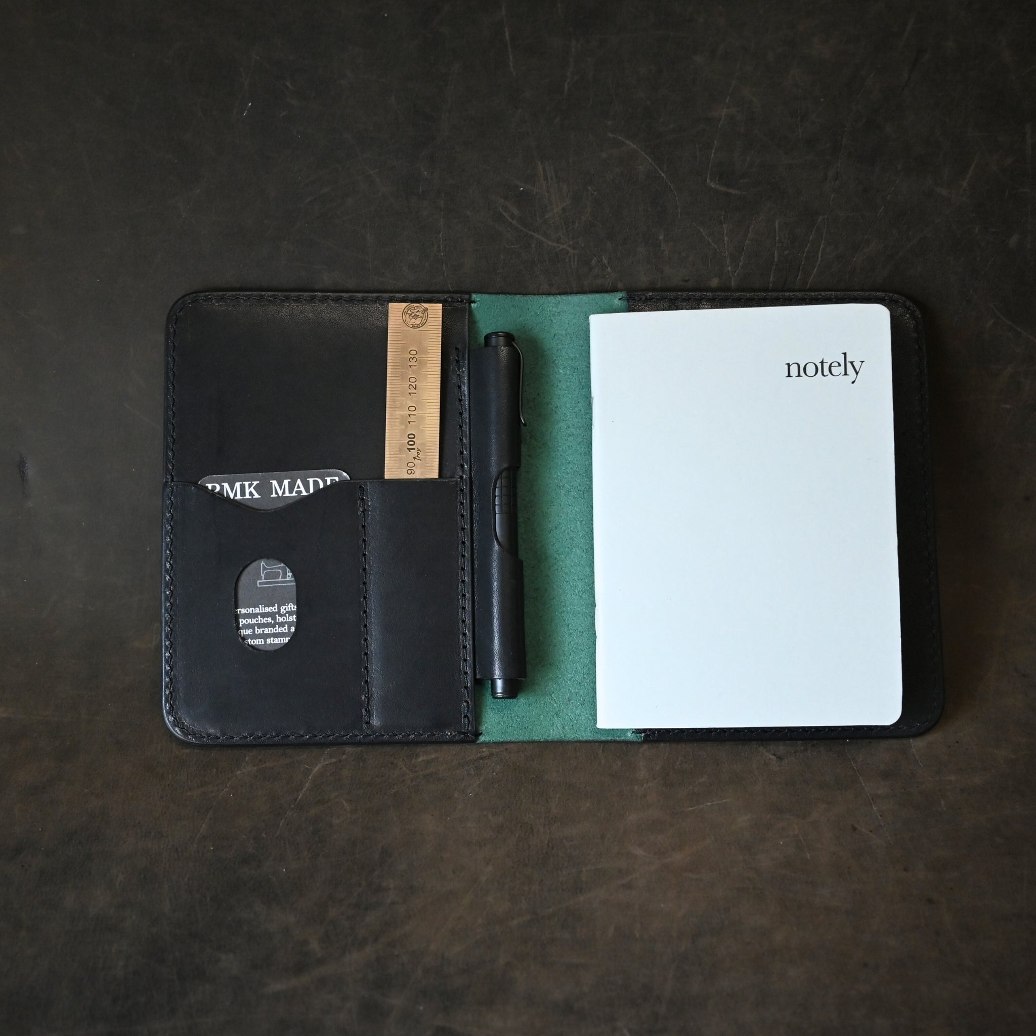 A6 Leather Notebook Cover Green