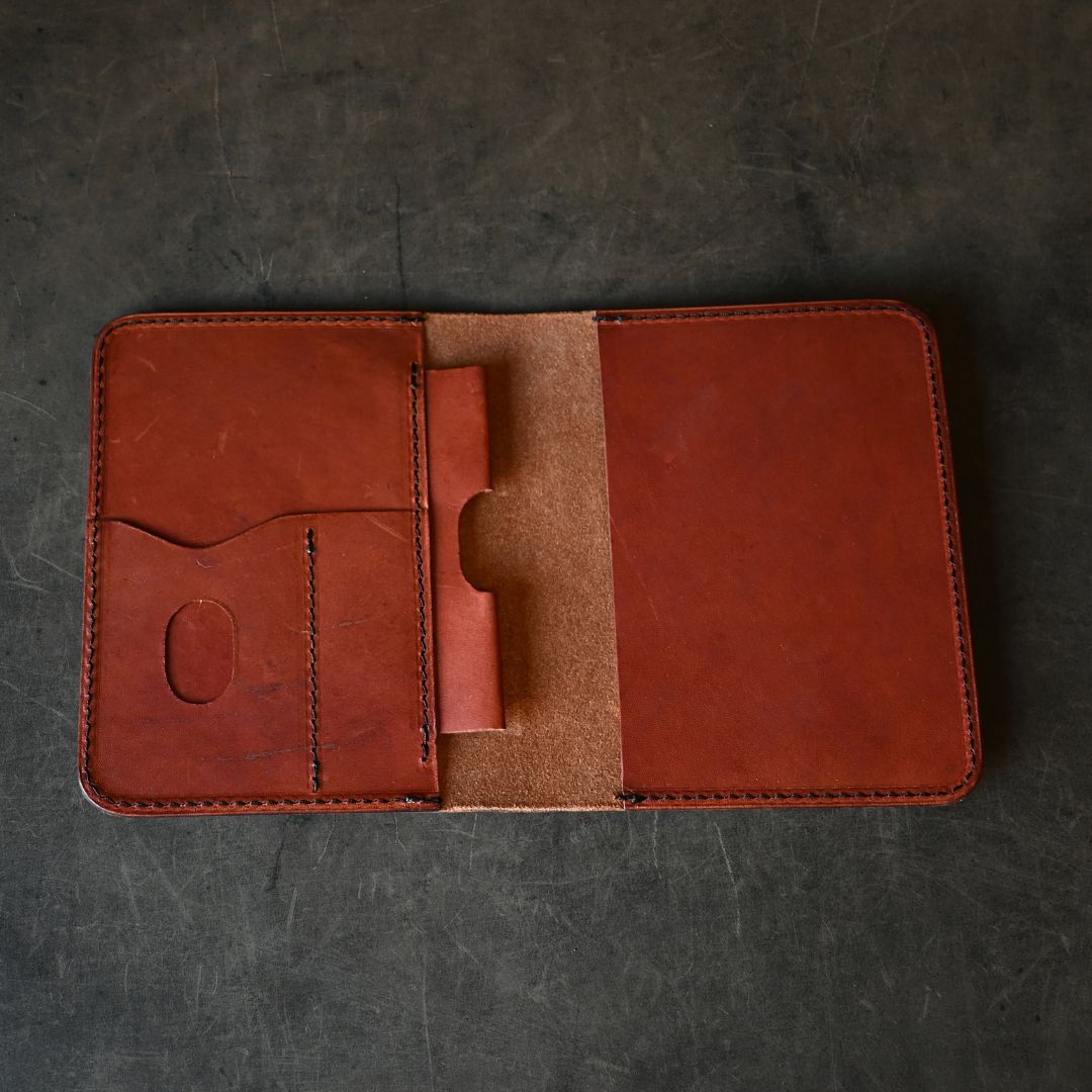 A6 Leather Notebook Cover Italian Whiskey