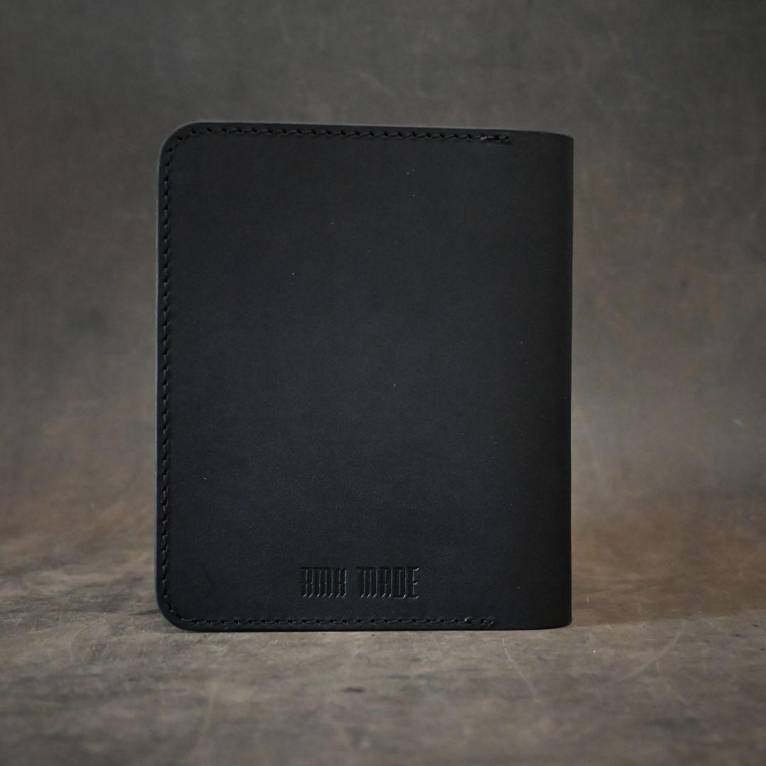 A6 Soft Leather Notebook Cover Black on Black
