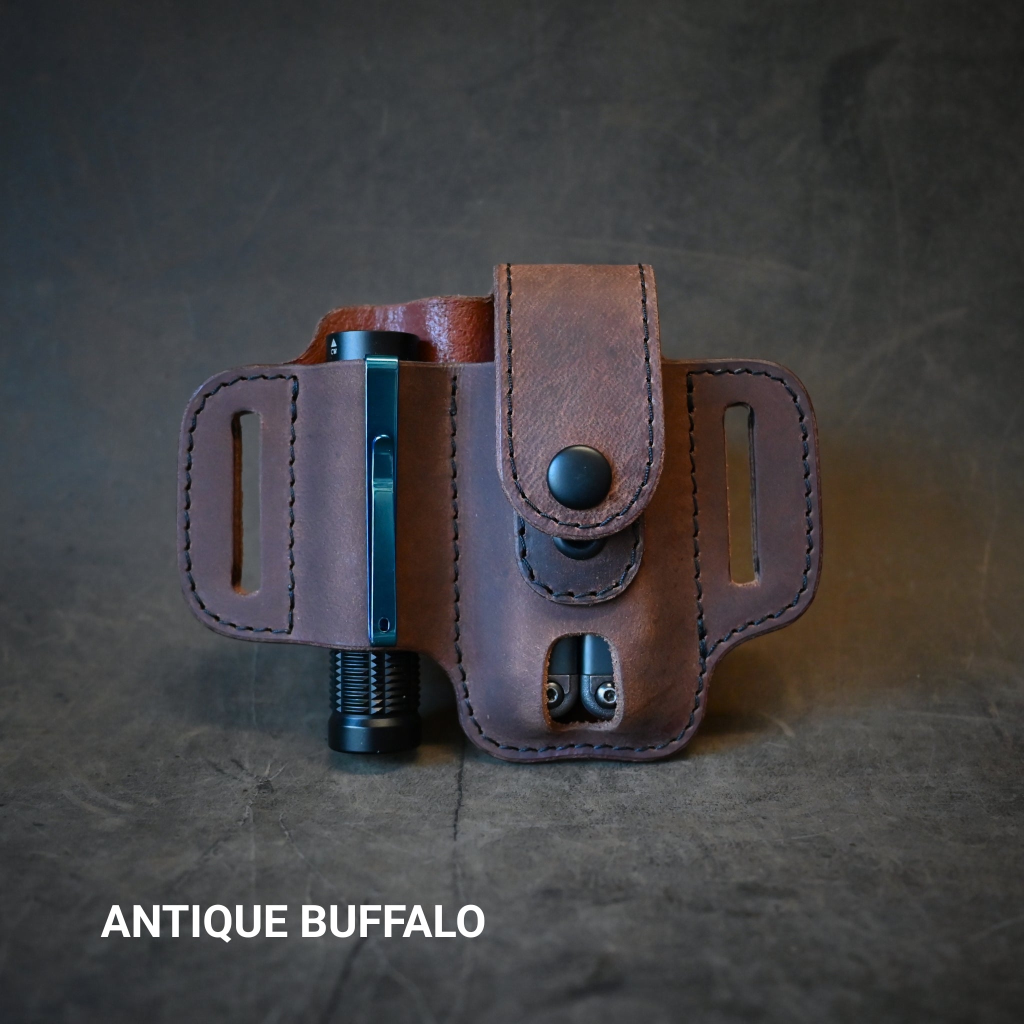 Compact Duo Leather Pancake Holster With Keeper