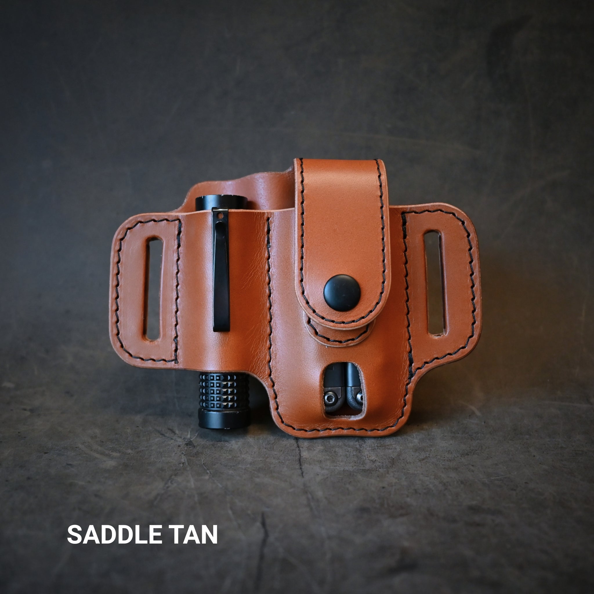 Compact Duo Leather Pancake Holster With Keeper