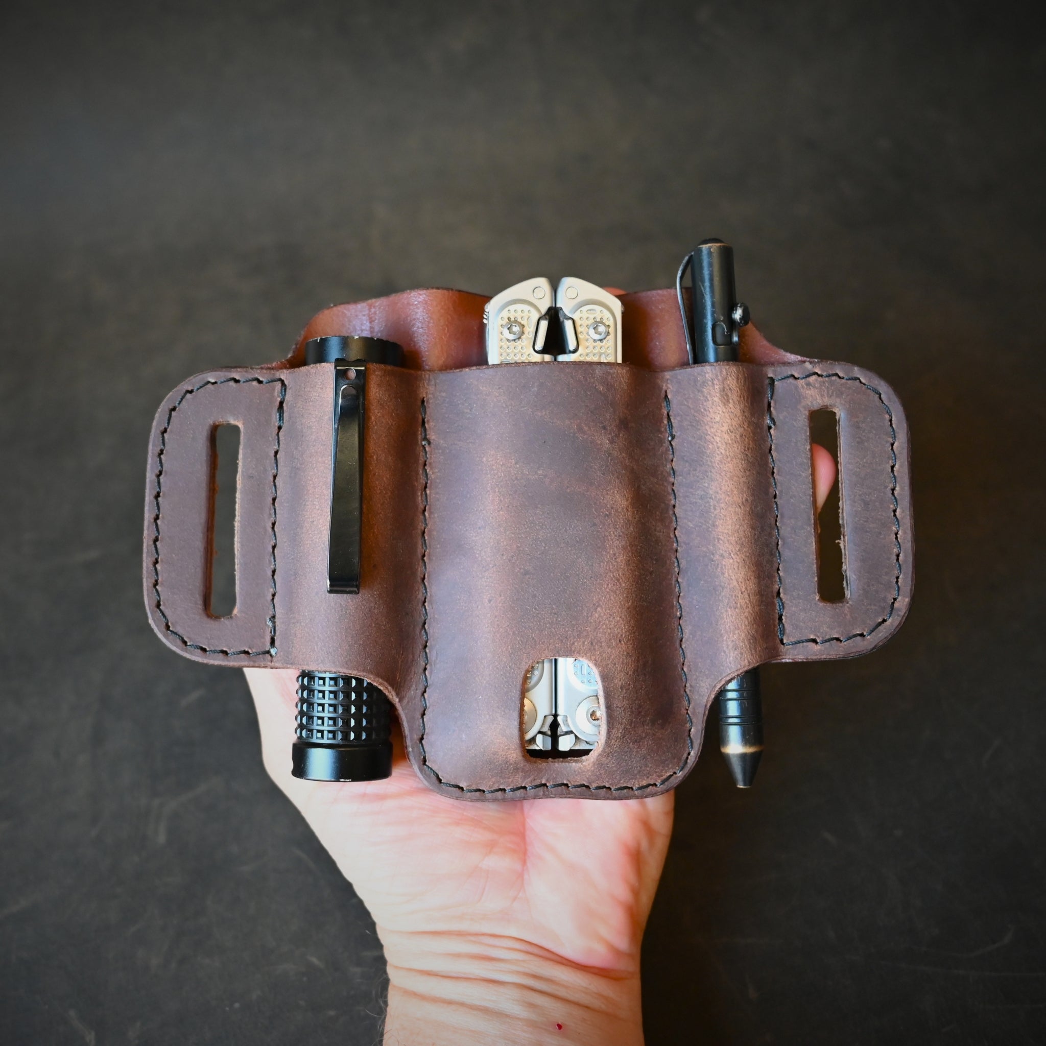 Compact Trio Leather Pancake Holster