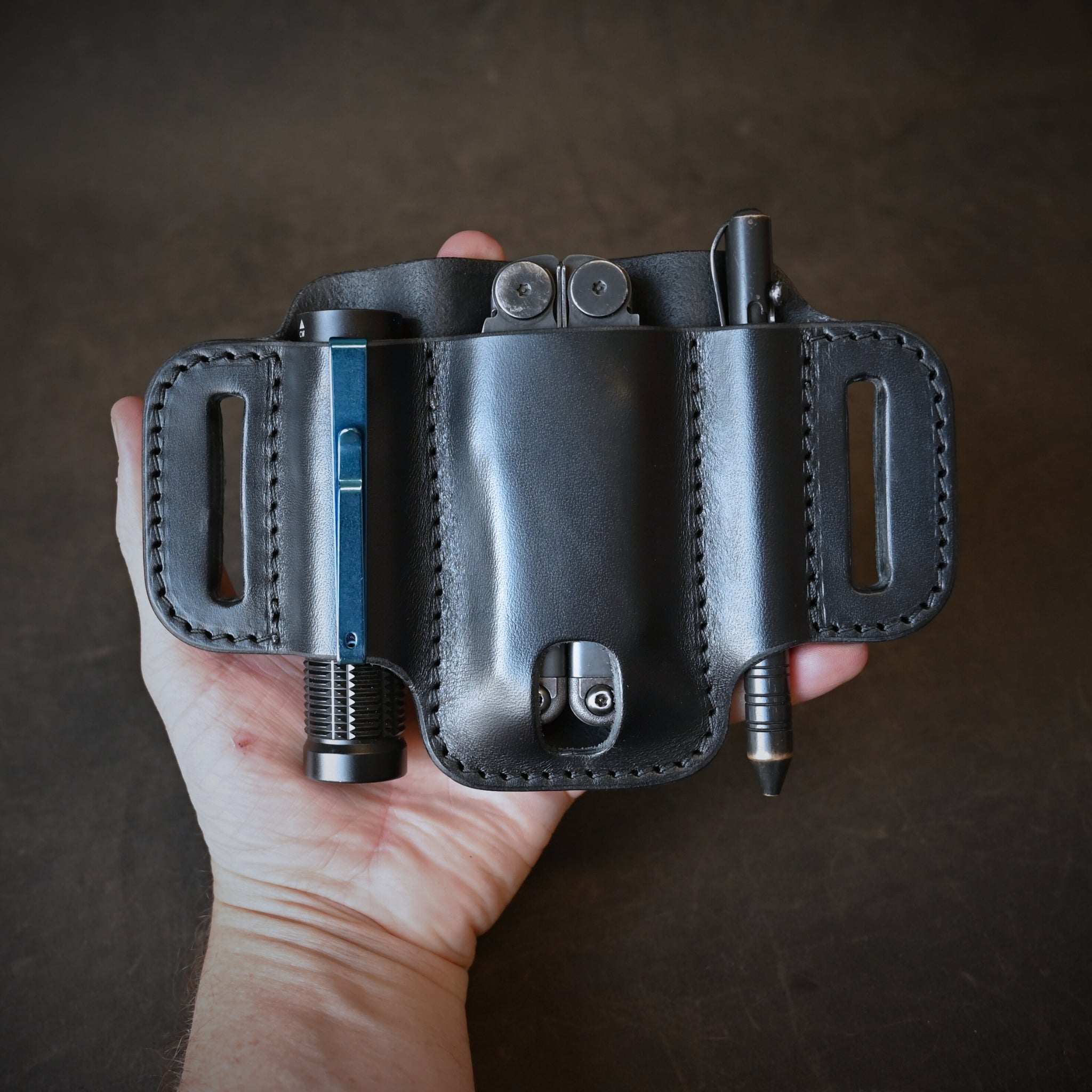Compact Trio Leather Pancake Holster