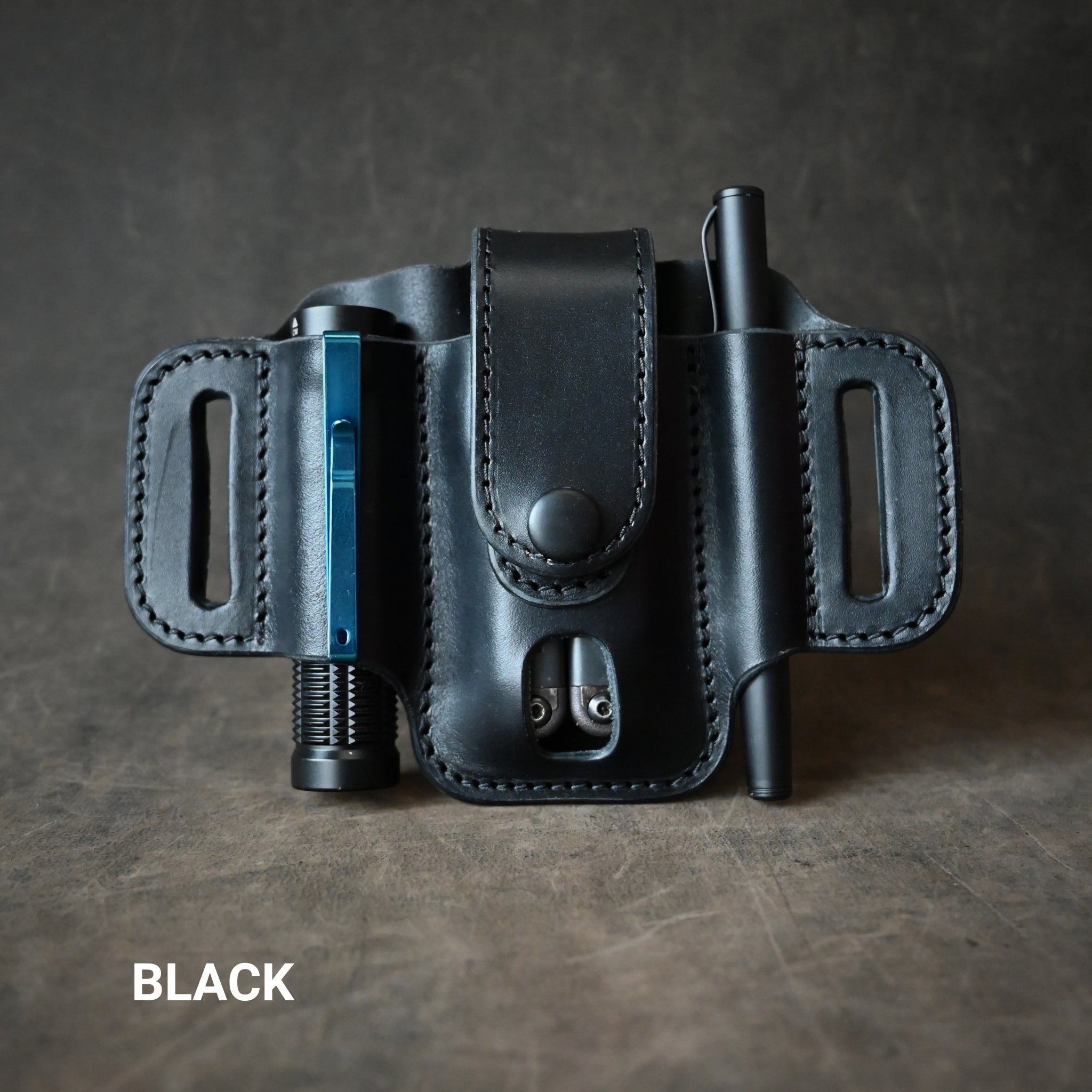 Compact Trio Leather Pancake Holster With Keeper