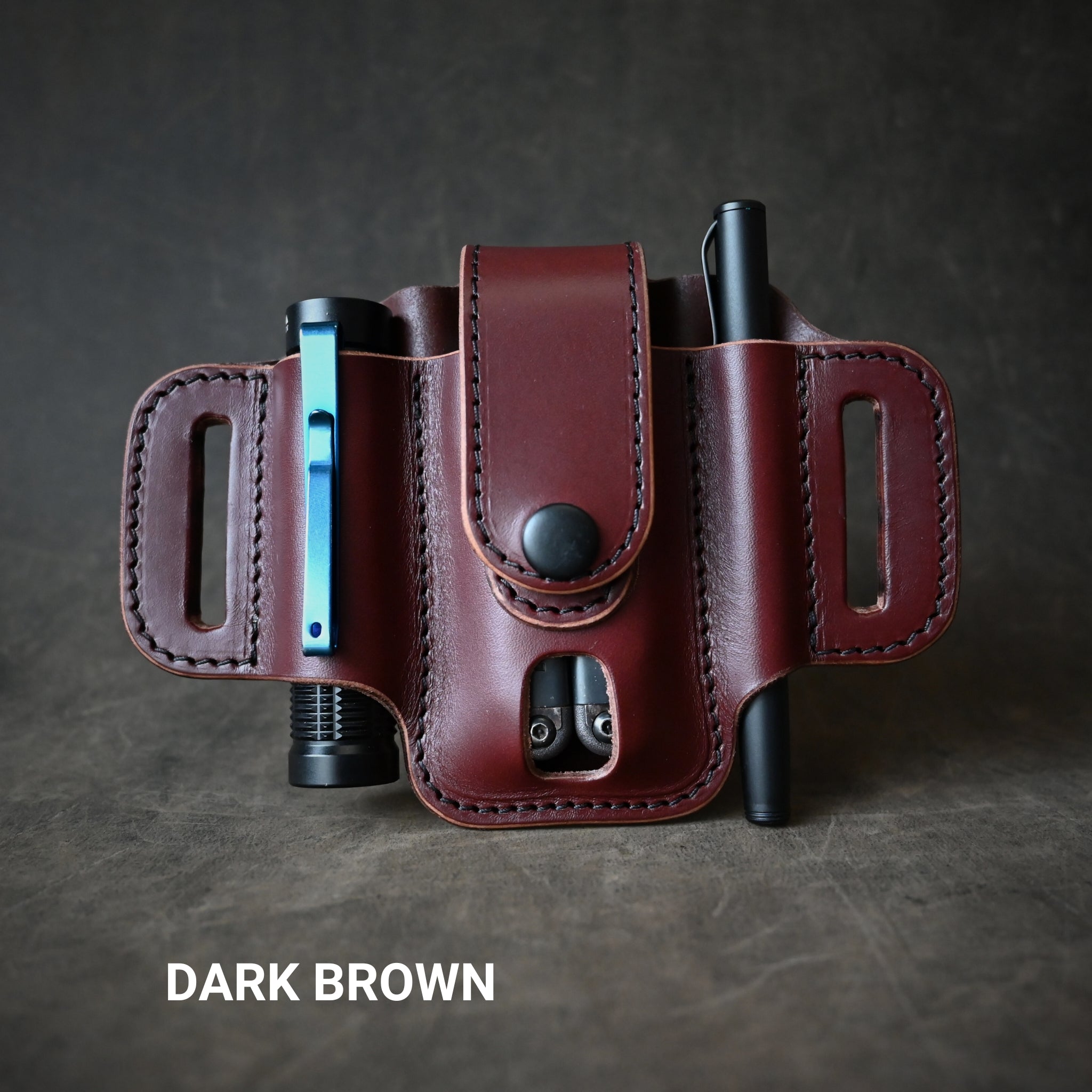 Compact Trio Leather Pancake Holster With Keeper