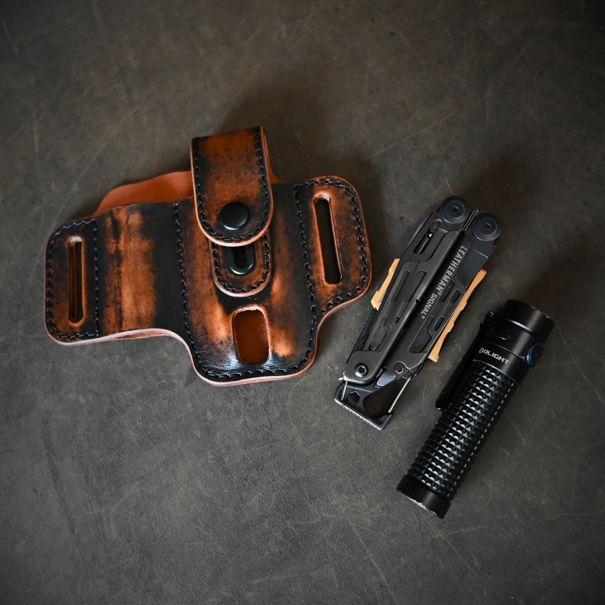 Ghost Leather Compact Duo Pancake Holster With Keeper