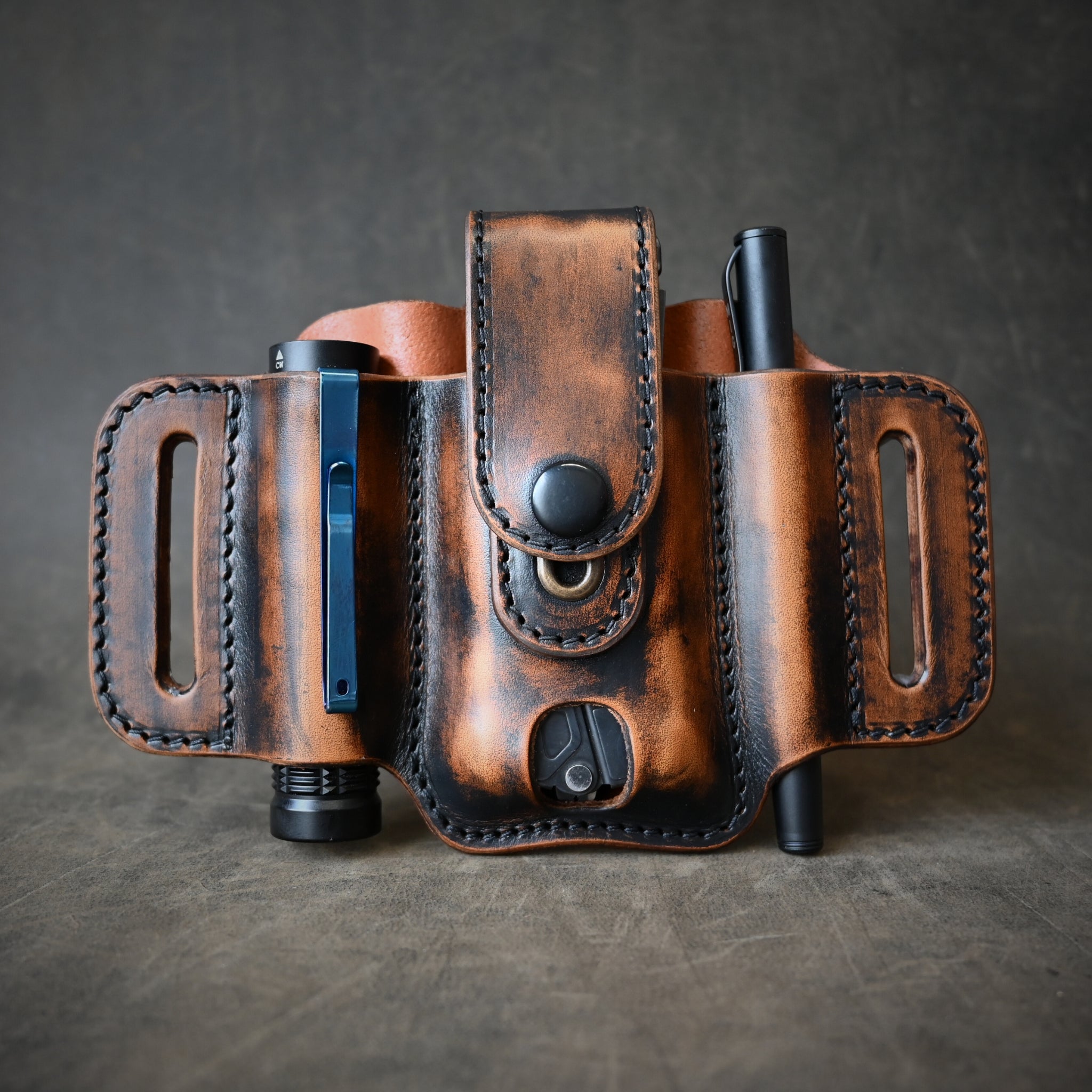 Ghost Leather Large Trio Pancake Holster With Keeper