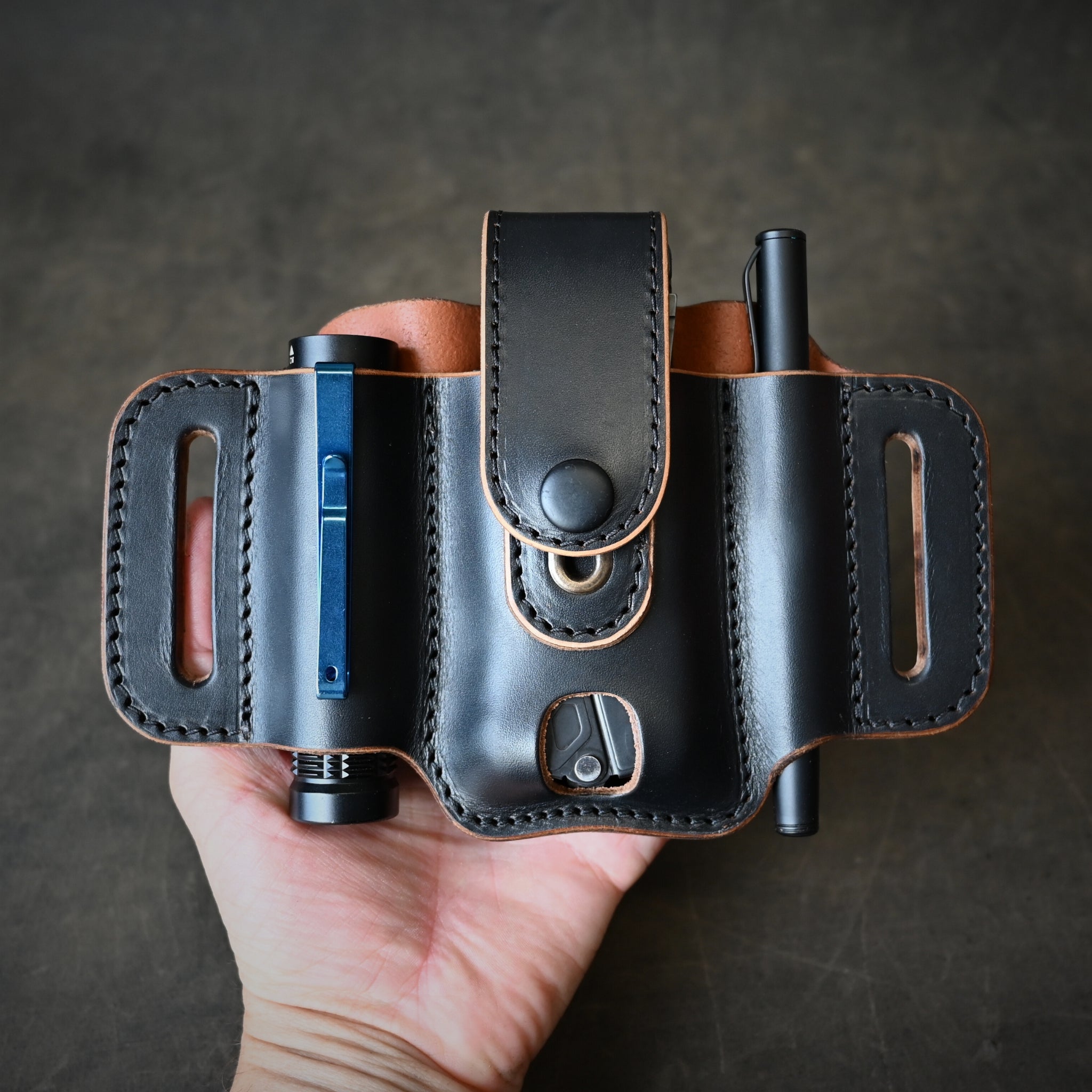 Ghost Leather Large Trio Pancake Holster With Keeper