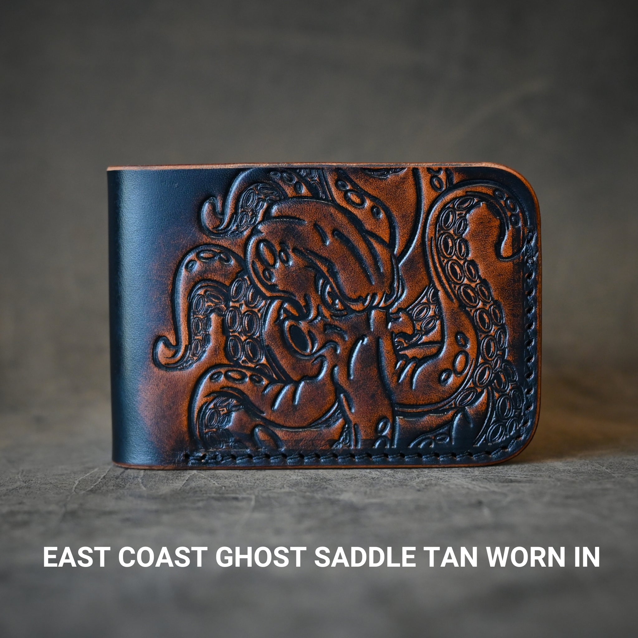 Ghost Leather Octopus Themed Bifold 2.0 Leather Wallet