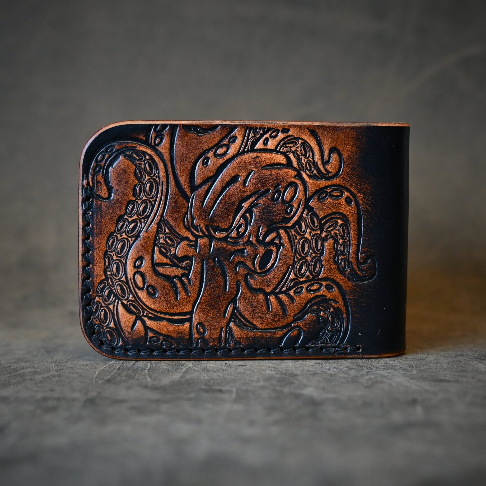 Ghost Leather Octopus Themed Bifold 2.0 Wallet