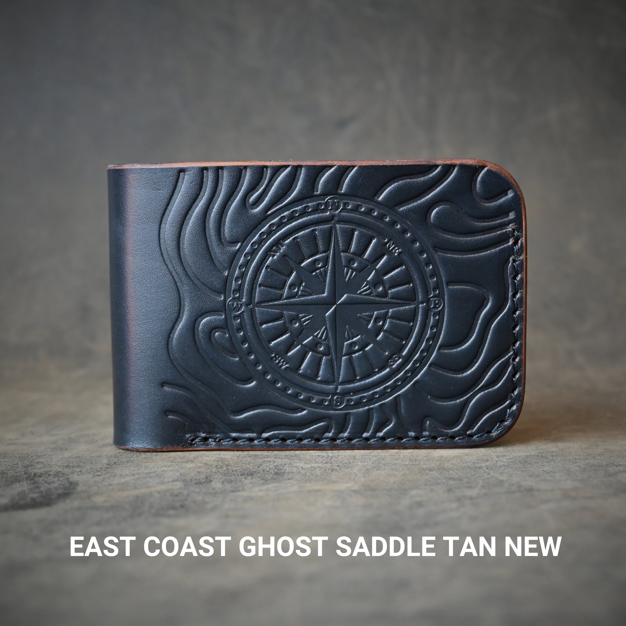 Ghost Leather Topographic Themed Bifold 2.0 Leather Wallet