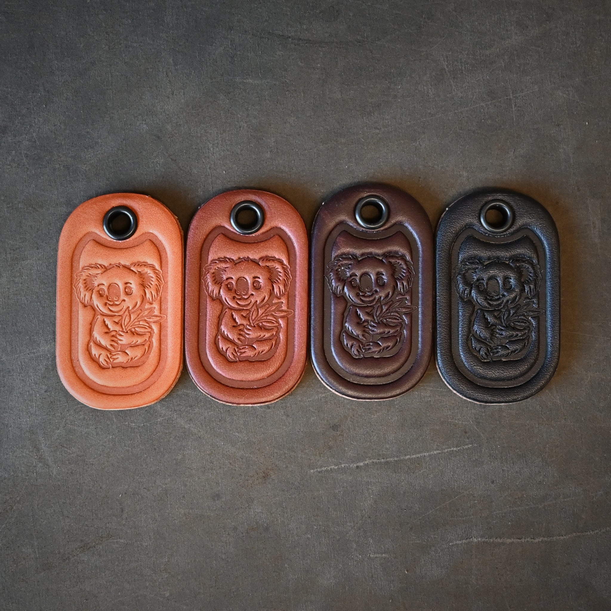 Koala Leather Key Tag