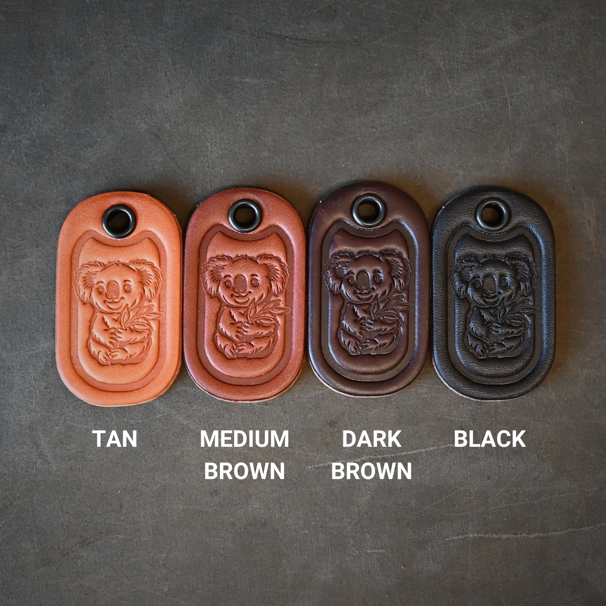 Koala Leather Key Tag
