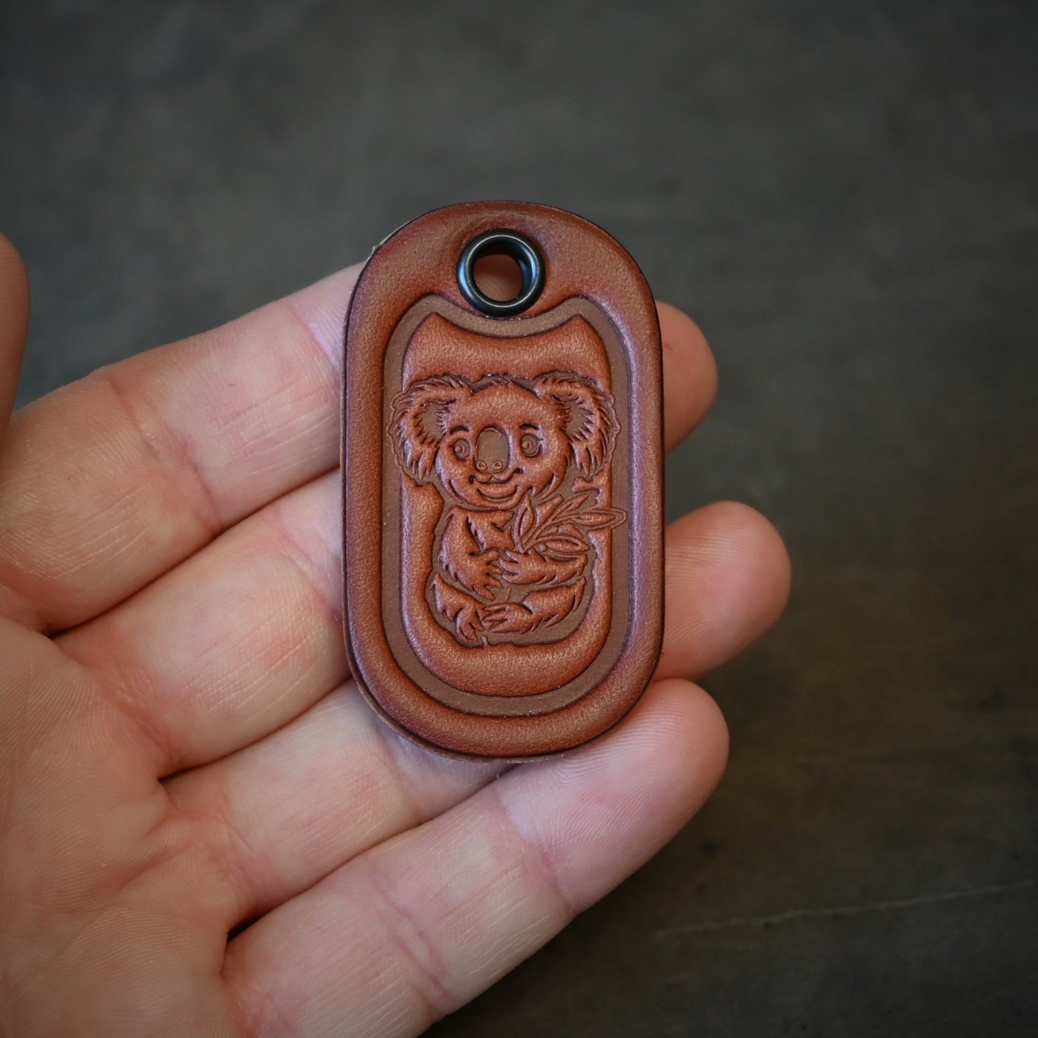 Koala Leather Key Tag