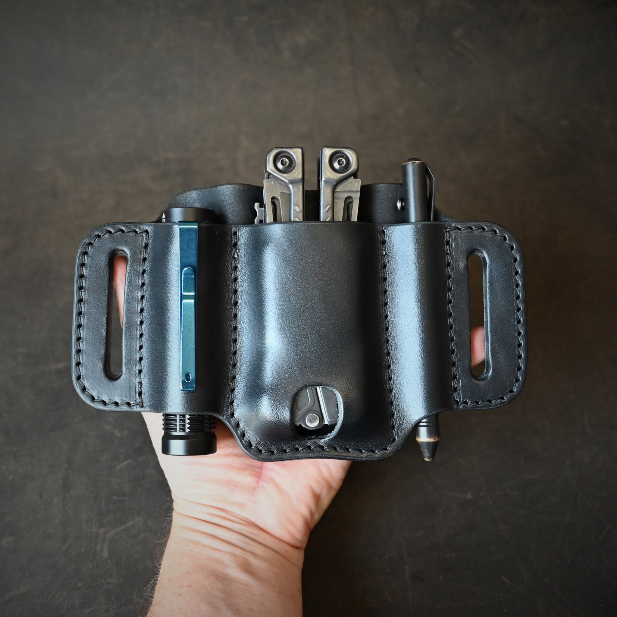 Large Trio Leather Pancake Holster