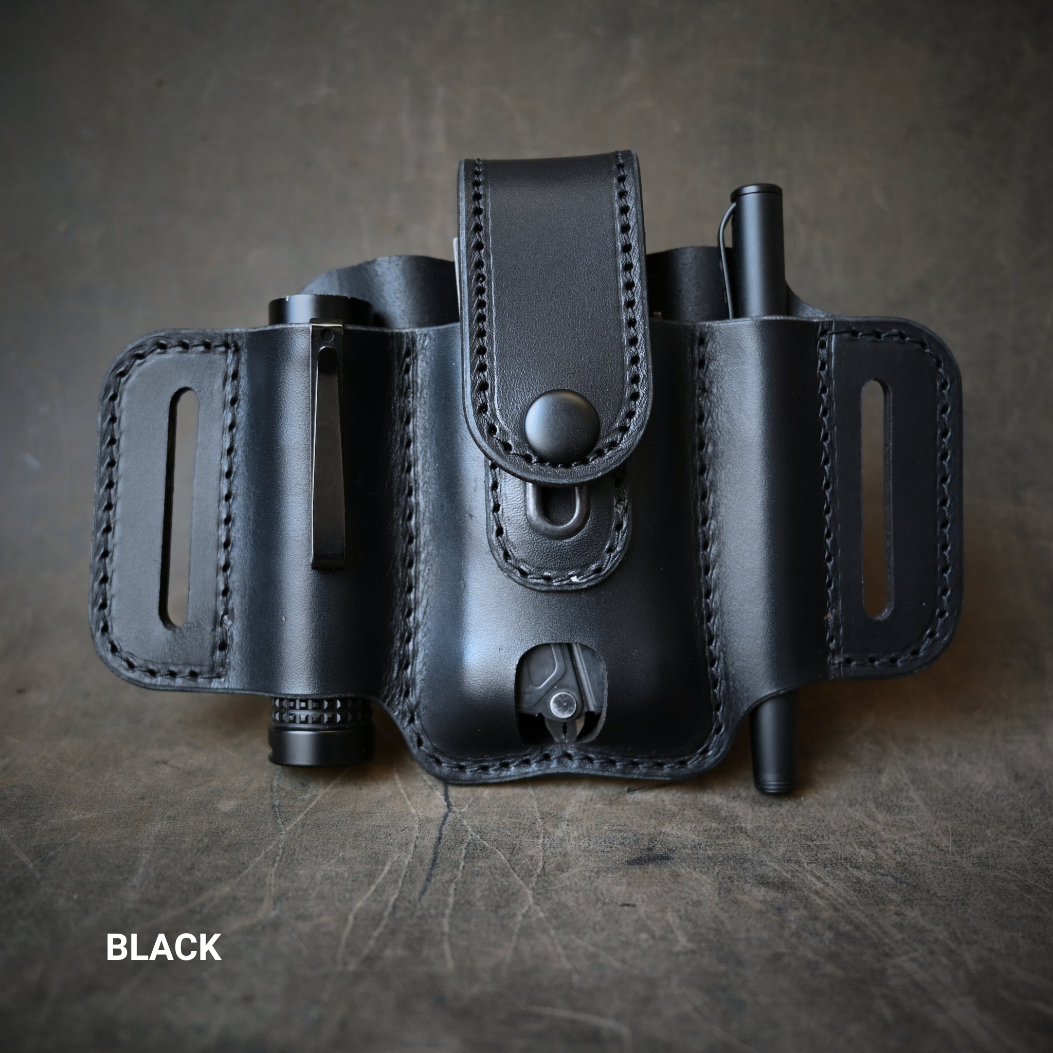 Large Trio Leather Pancake Holster With Keeper