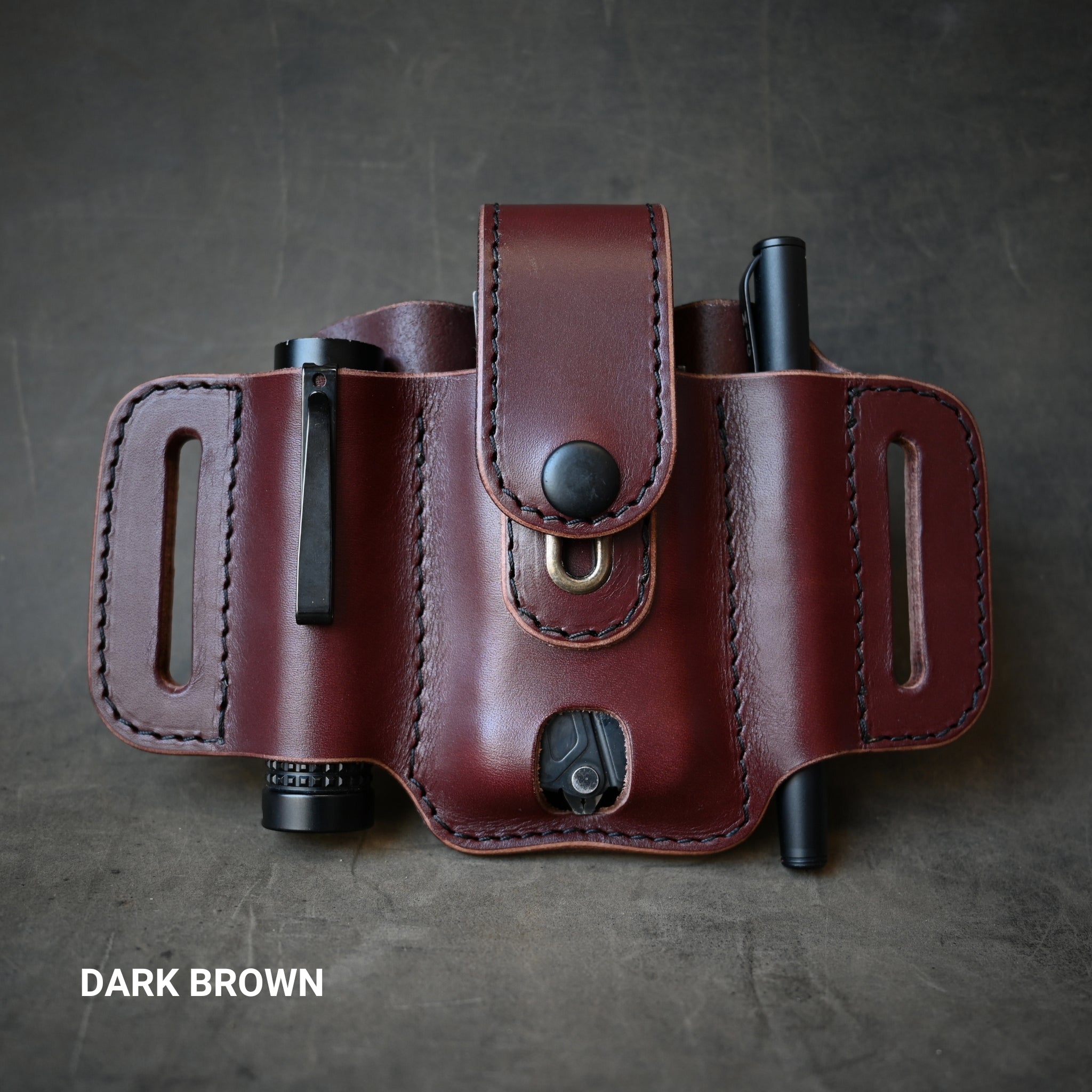 Large Trio Leather Pancake Holster With Keeper