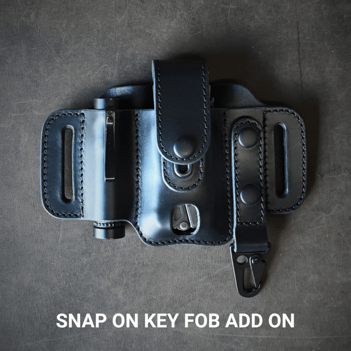 Large Trio Leather Pancake Holster With Keeper