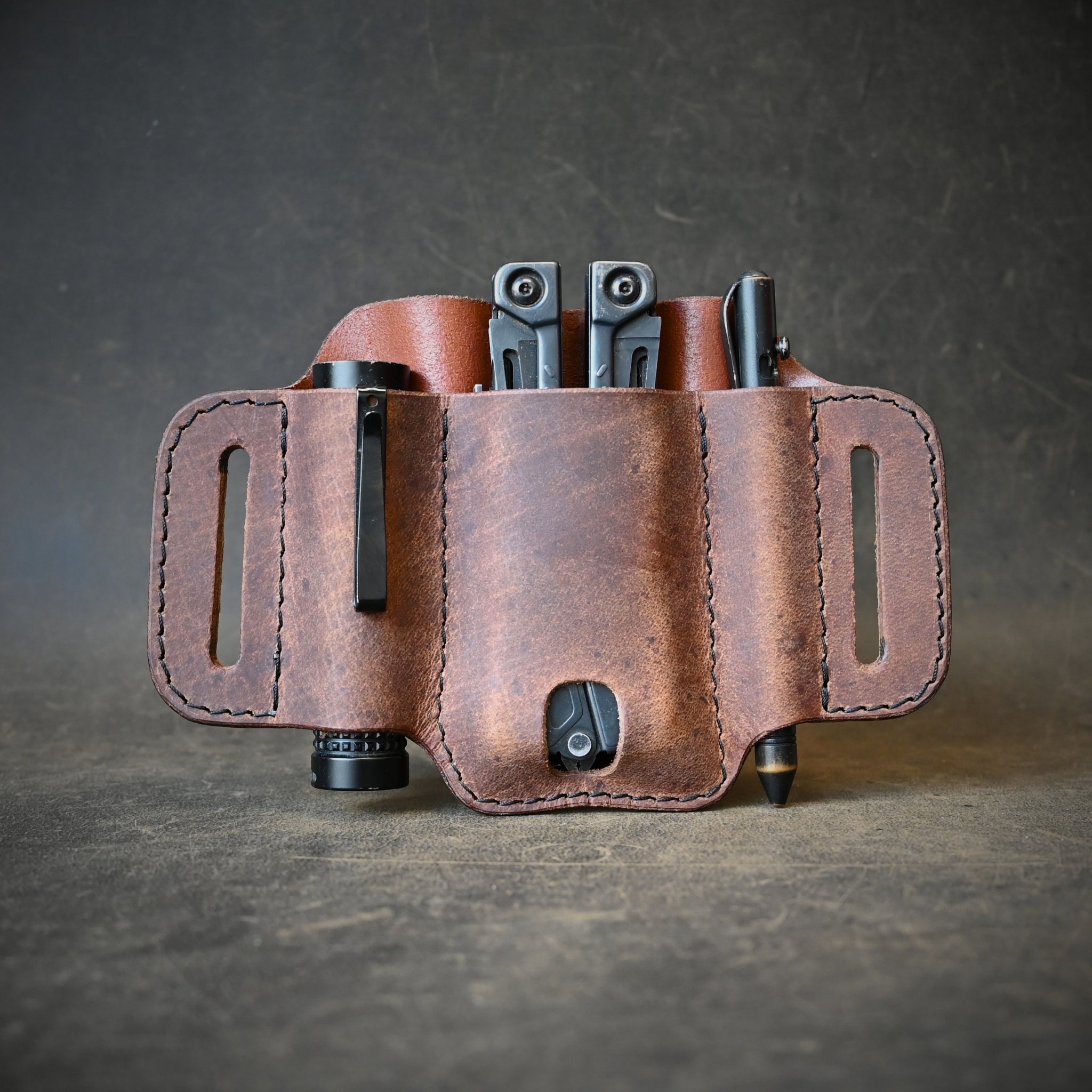 Large Trio Leather Pancake Holster