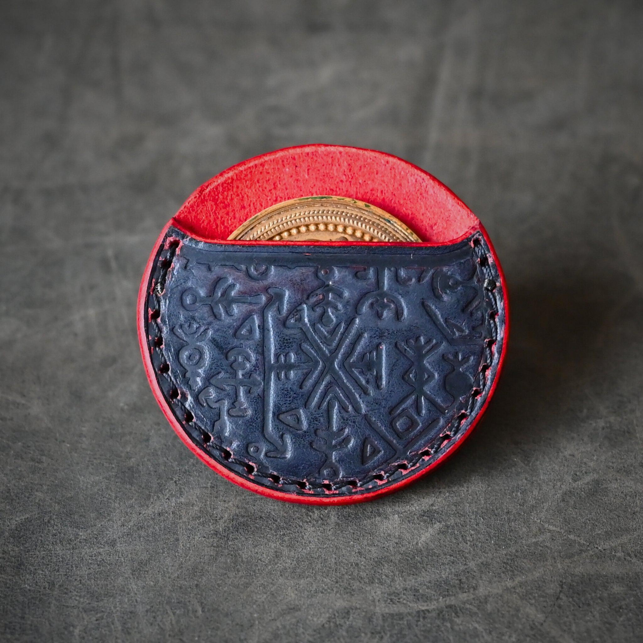 Norse Leather Coin Slips Black Cherry Ghost