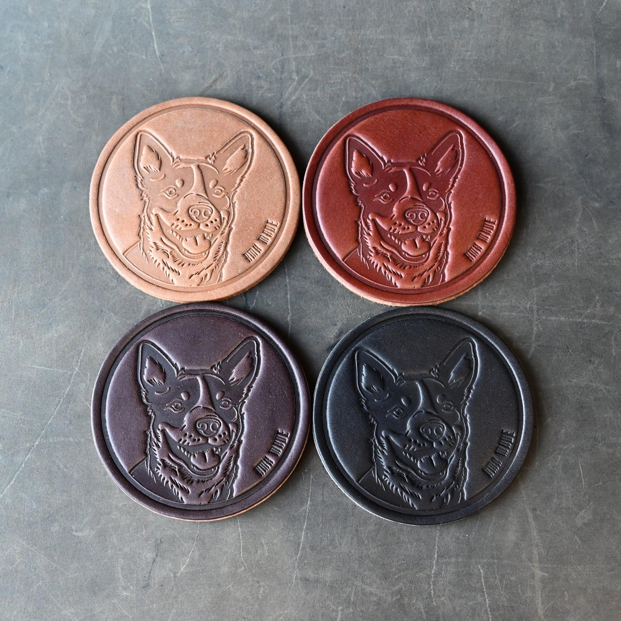 Pawsome Leather Coasters