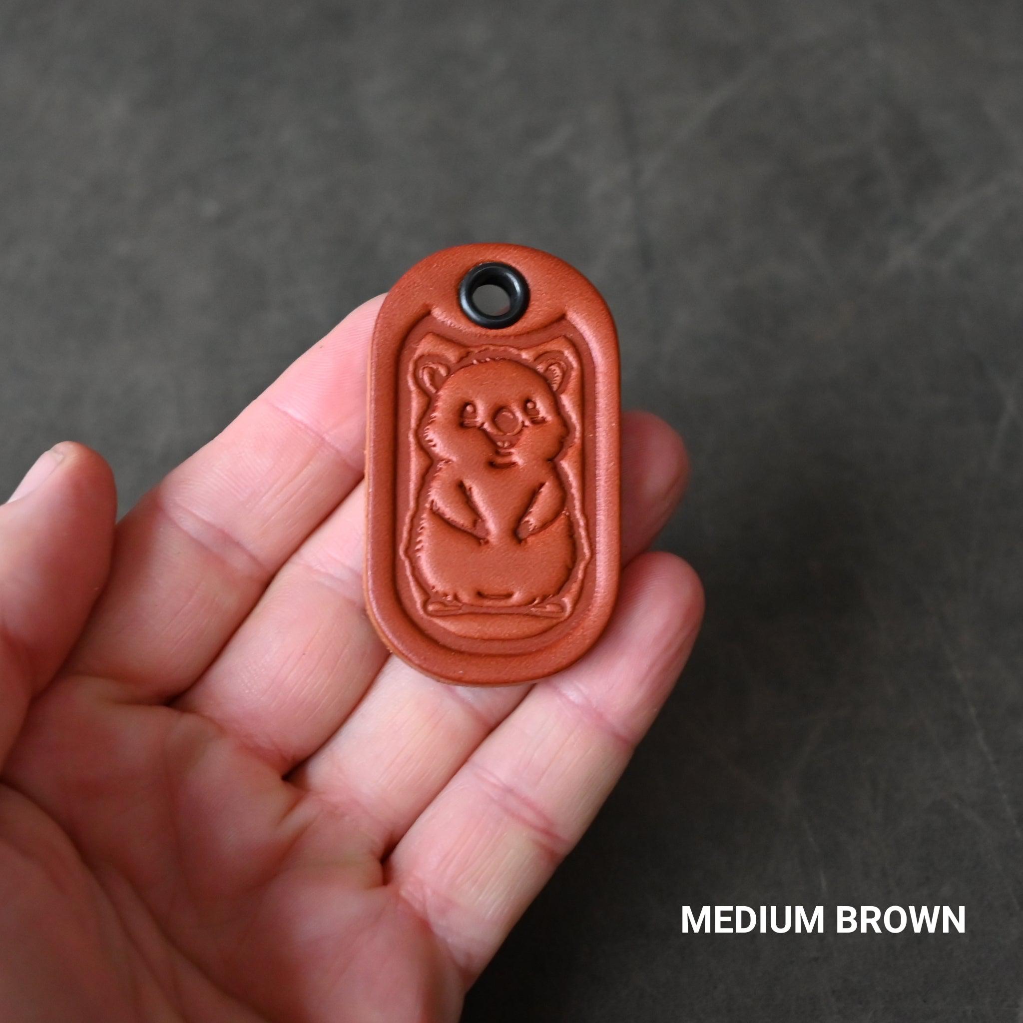 Quokka Leather Key Tag