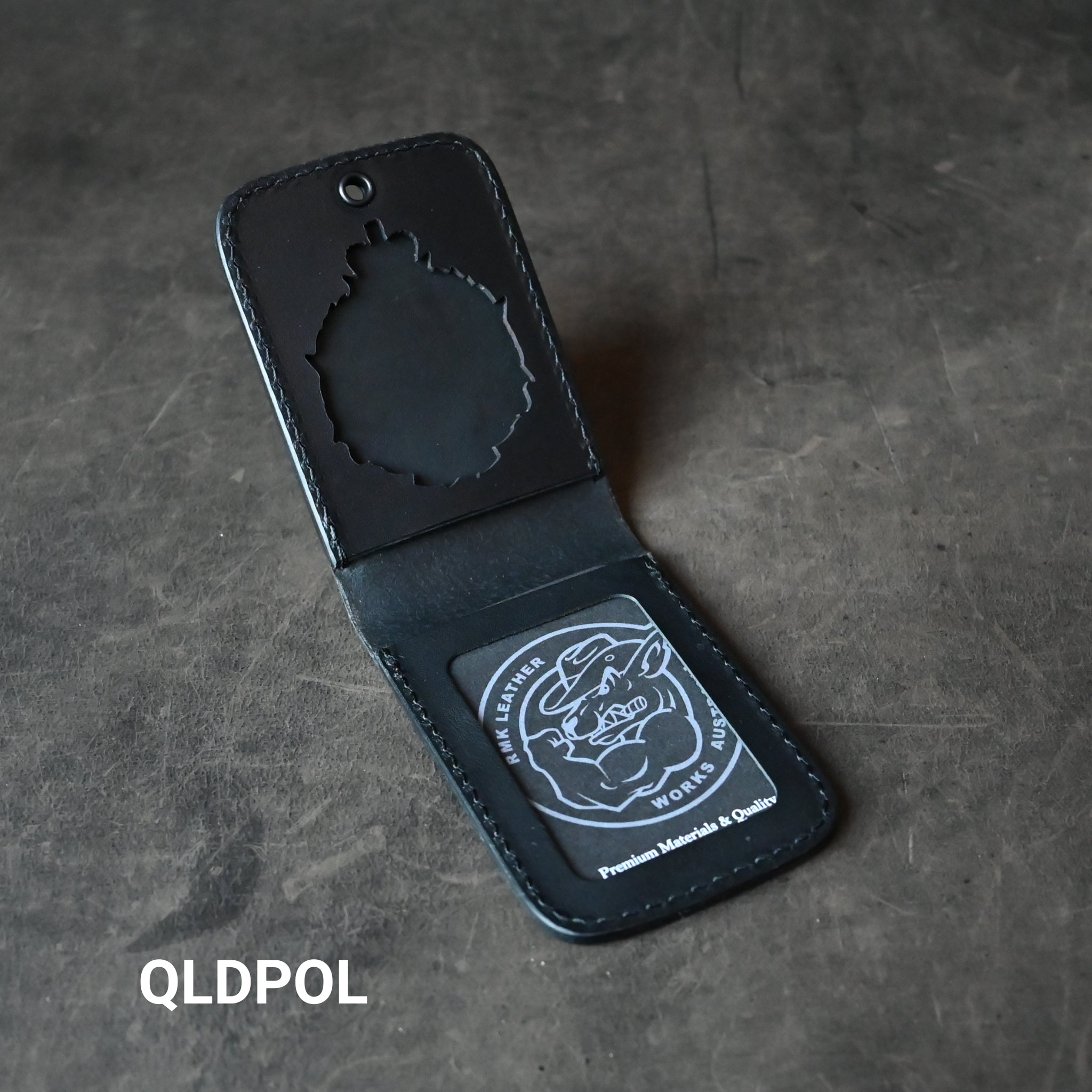 RMK Basic Leather Badge Wallets