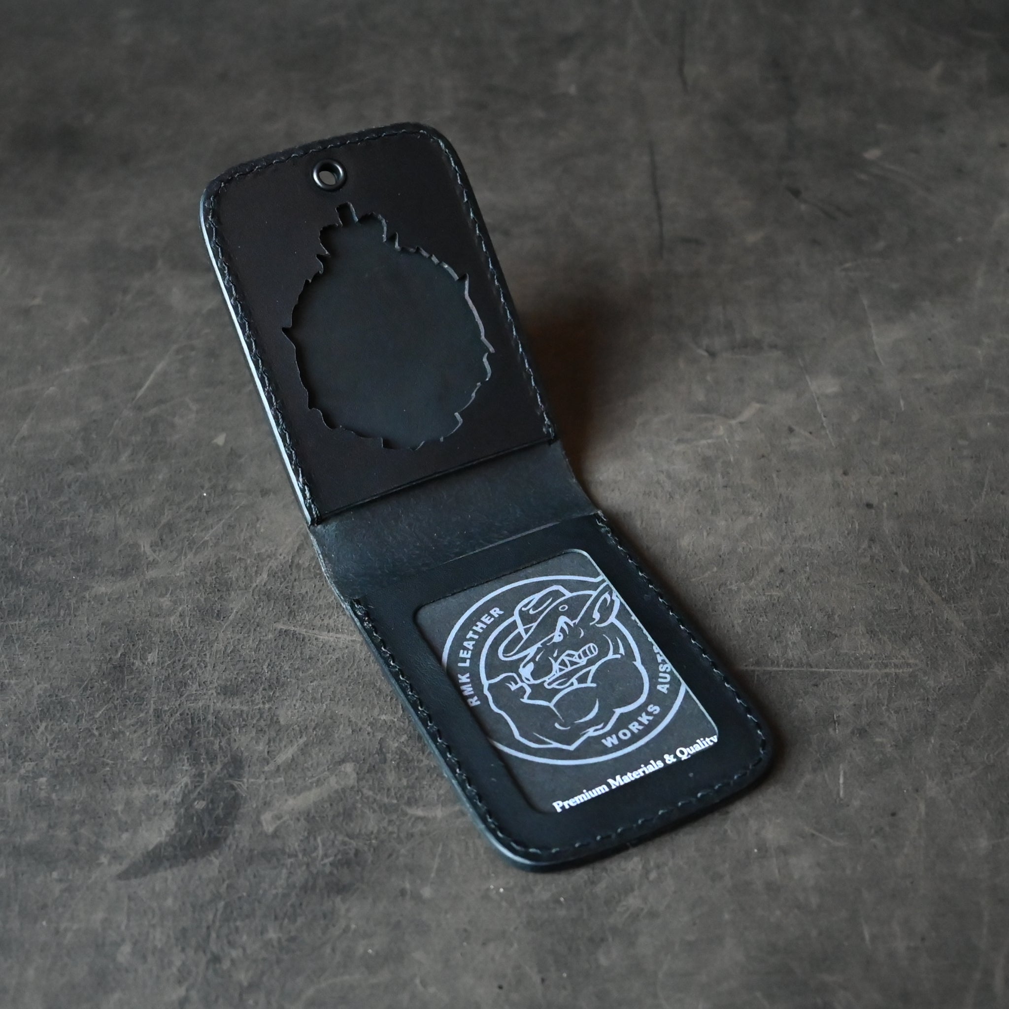 RMK Basic Leather Badge Wallets