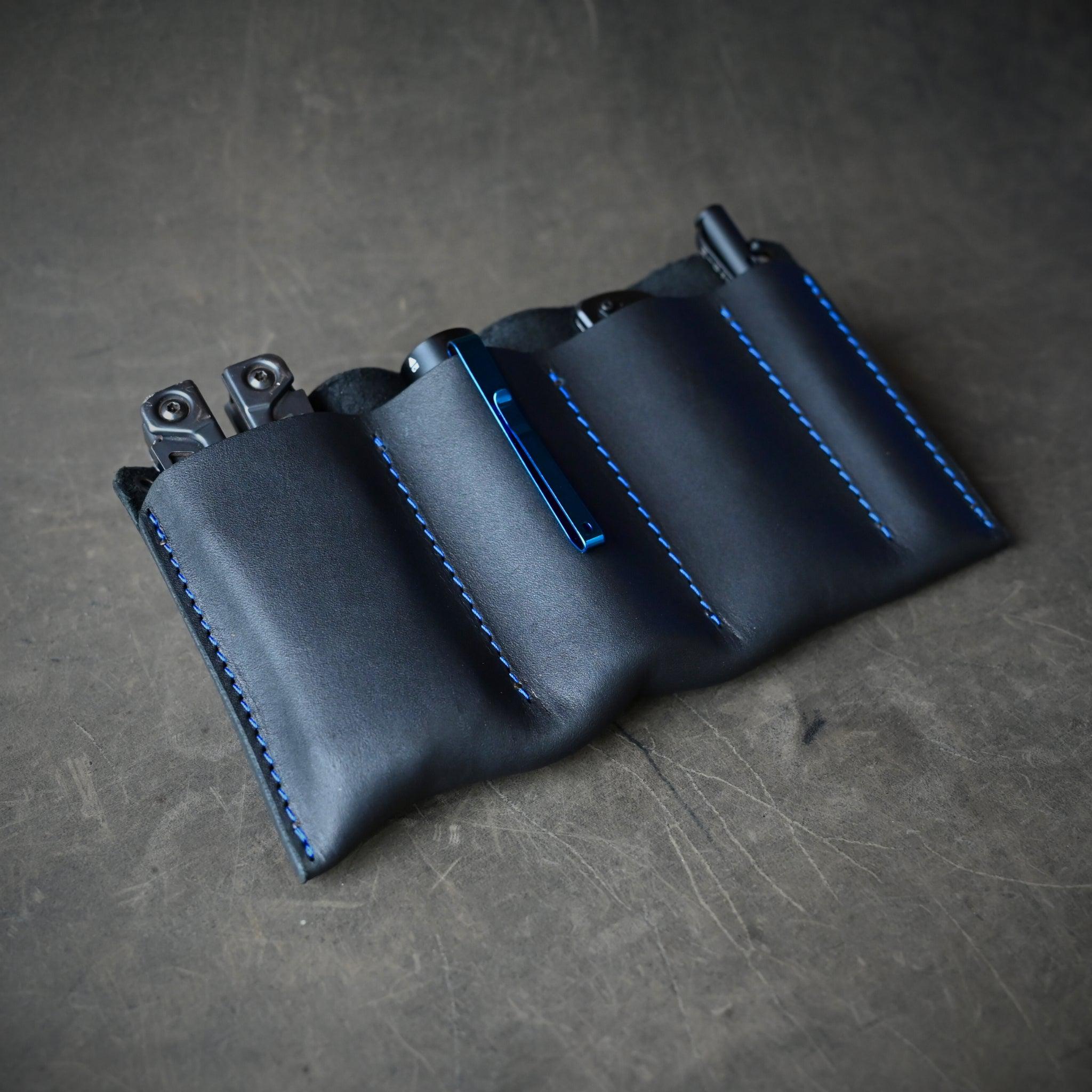 RMK Car Caddie Organiser Black w/ Blue Thread