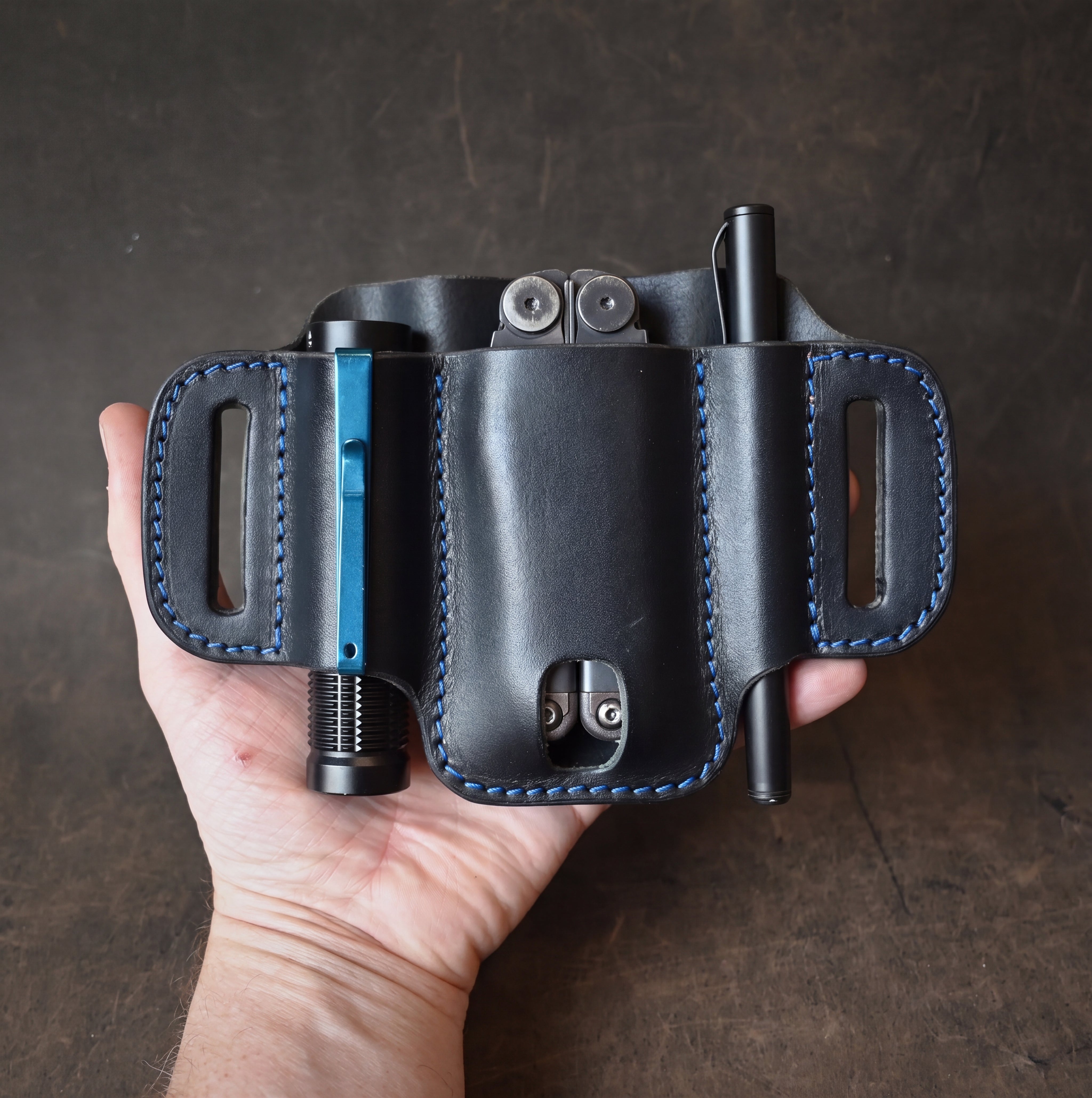 RMK Compact Trio EDC Pancake Holster Black & Blue