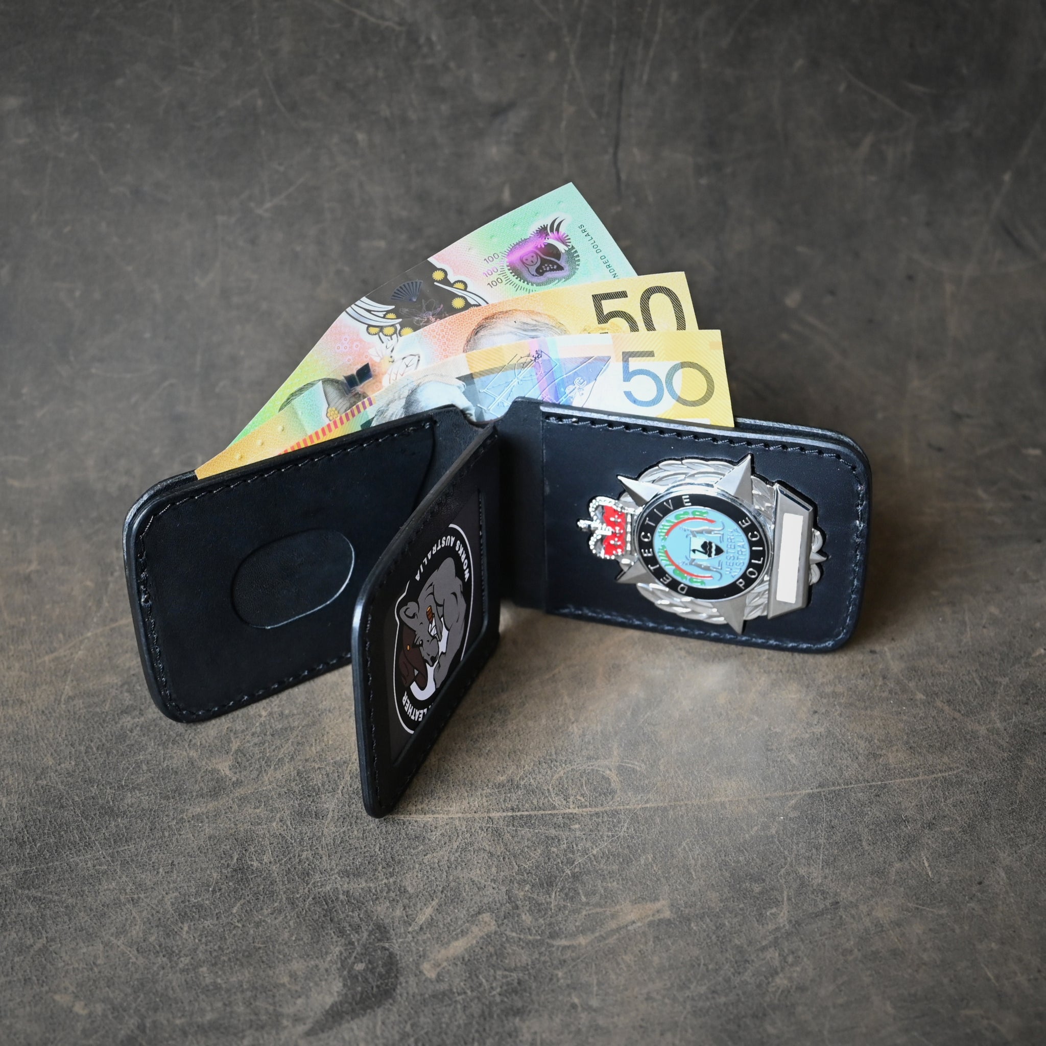 Police Deluxe Leather Badge Wallets