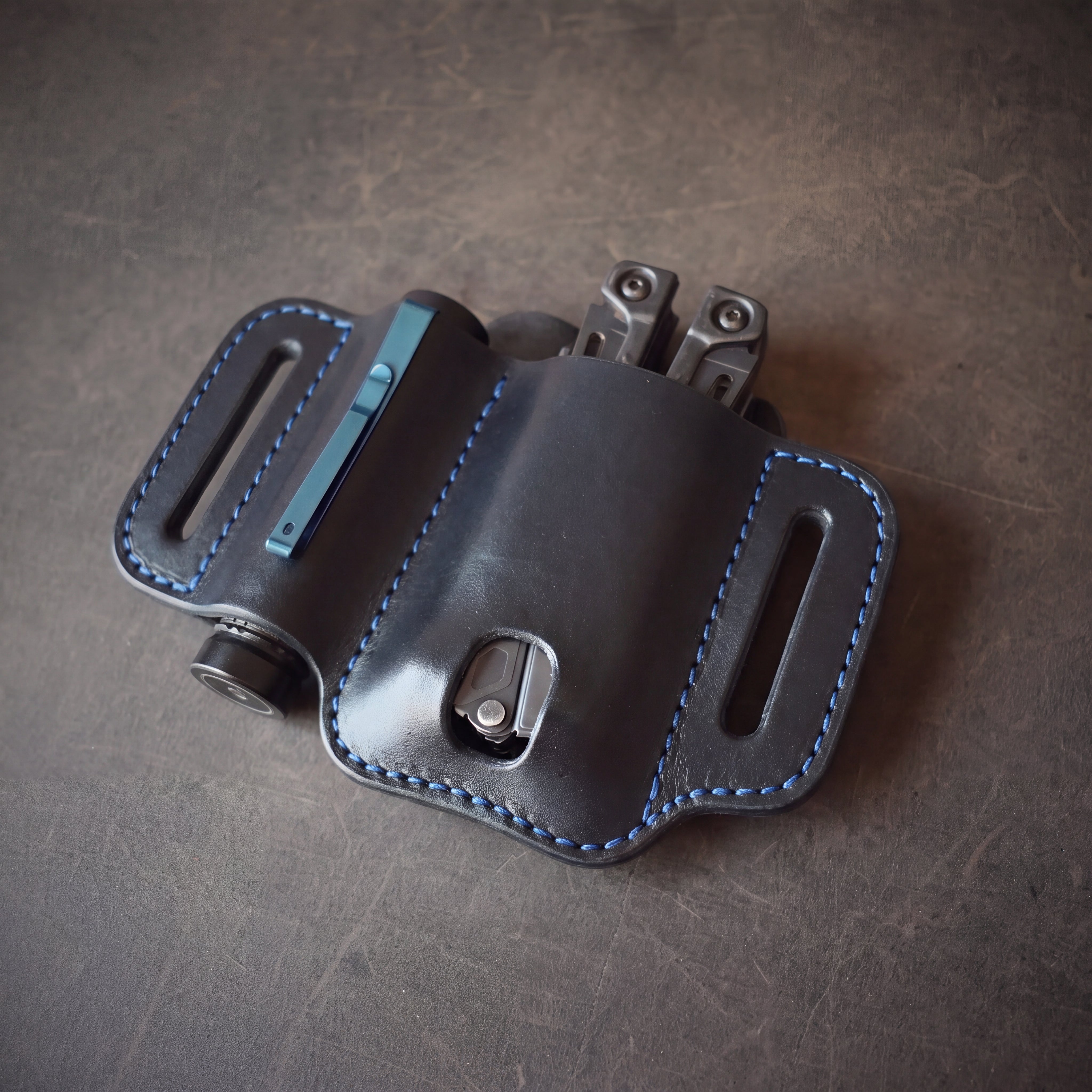 RMK Large Duo EDC Pancake Holster Black & Blue
