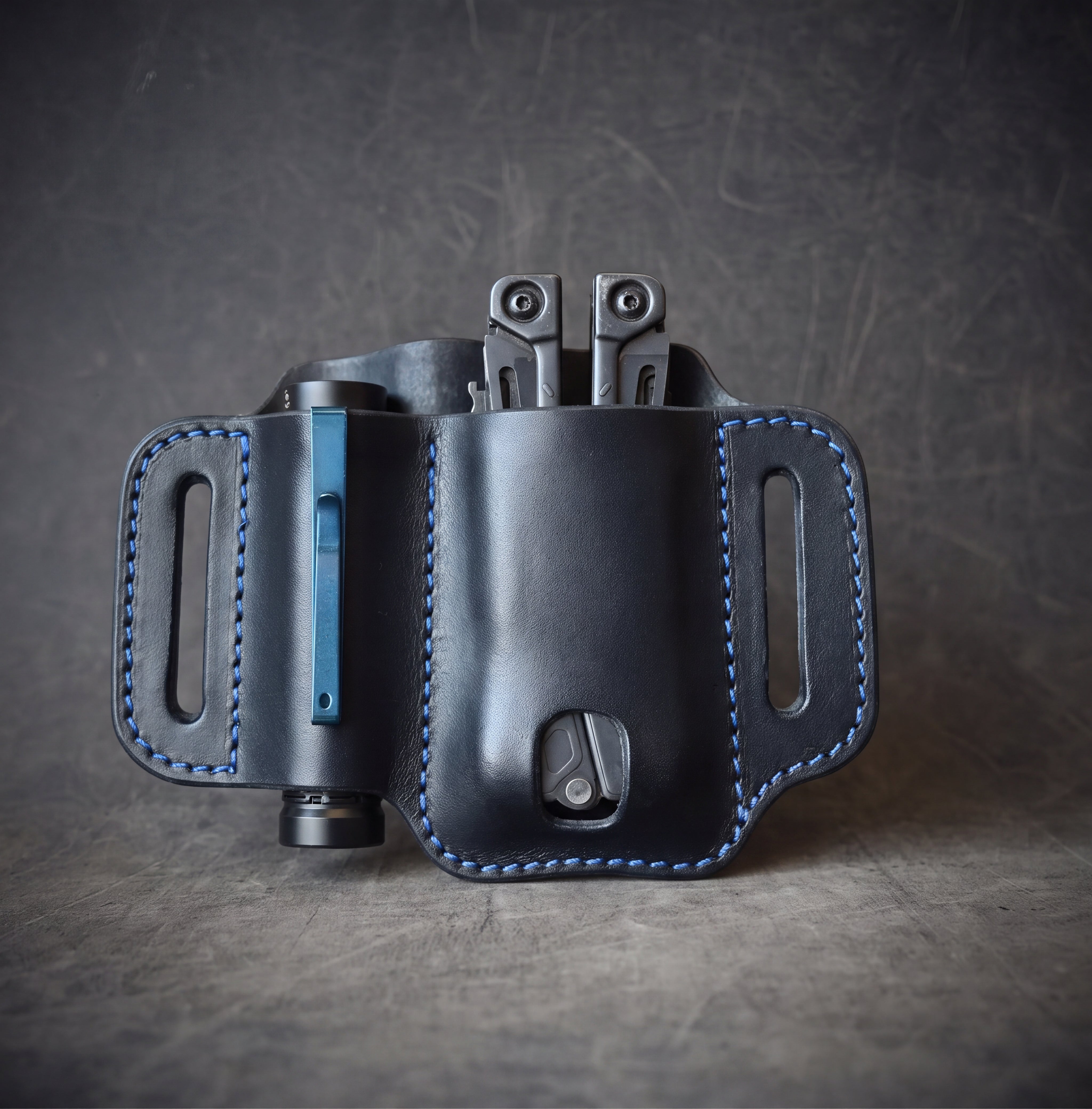 RMK Large Duo EDC Pancake Holster Black & Blue