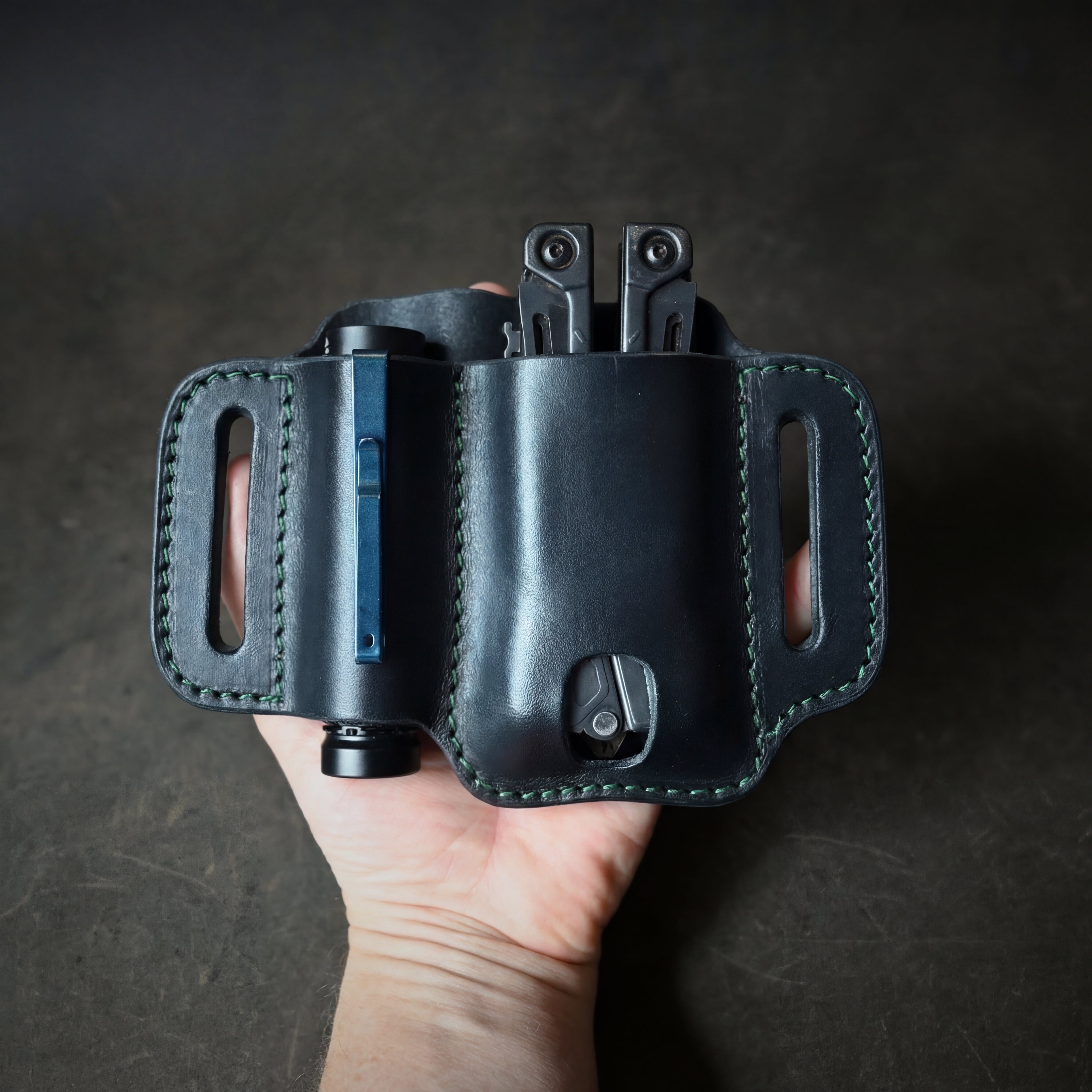 RMK Large Duo EDC Pancake Holster Black & Green