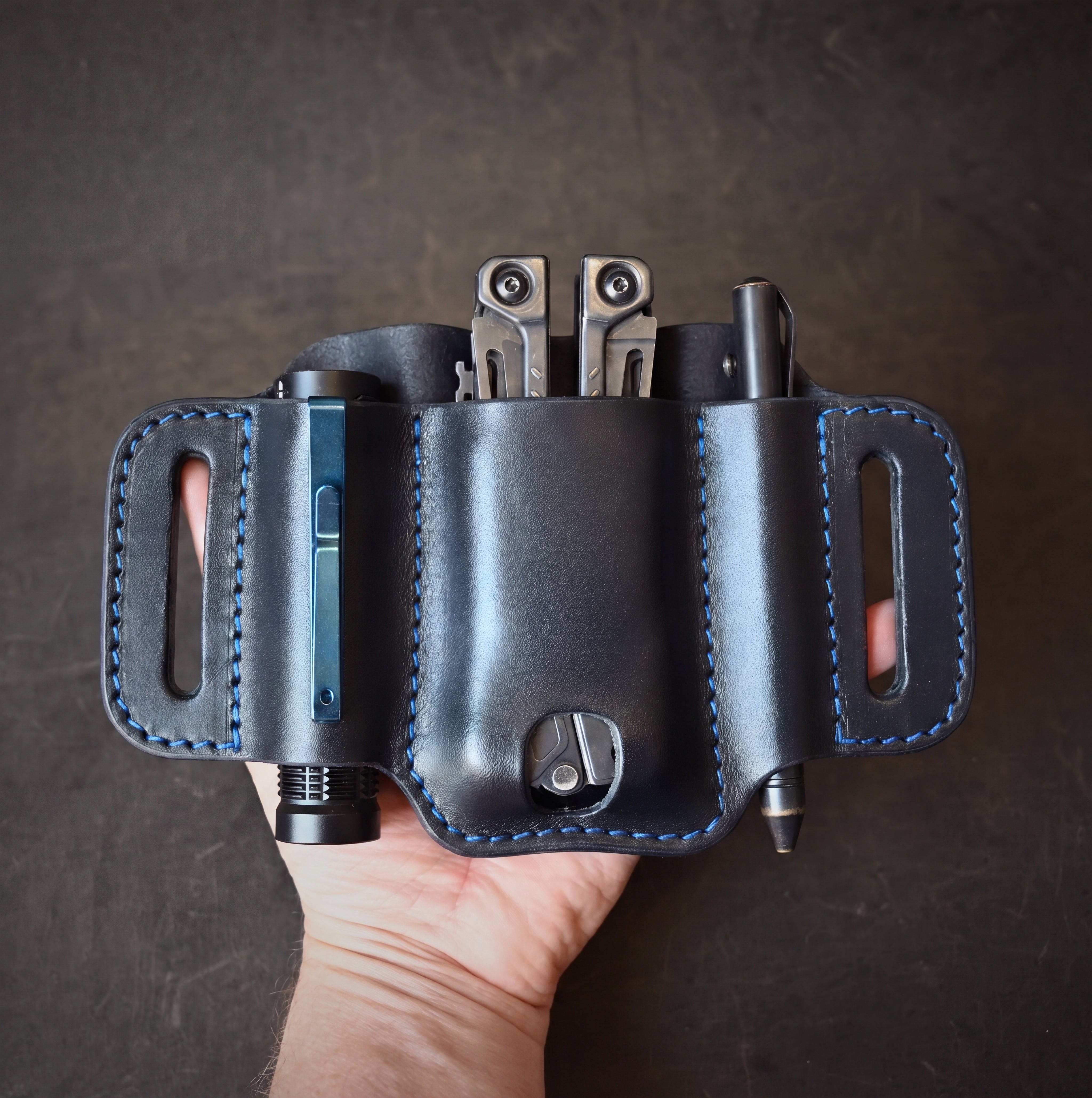 RMK Large Trio EDC Pancake Holster Black & Blue
