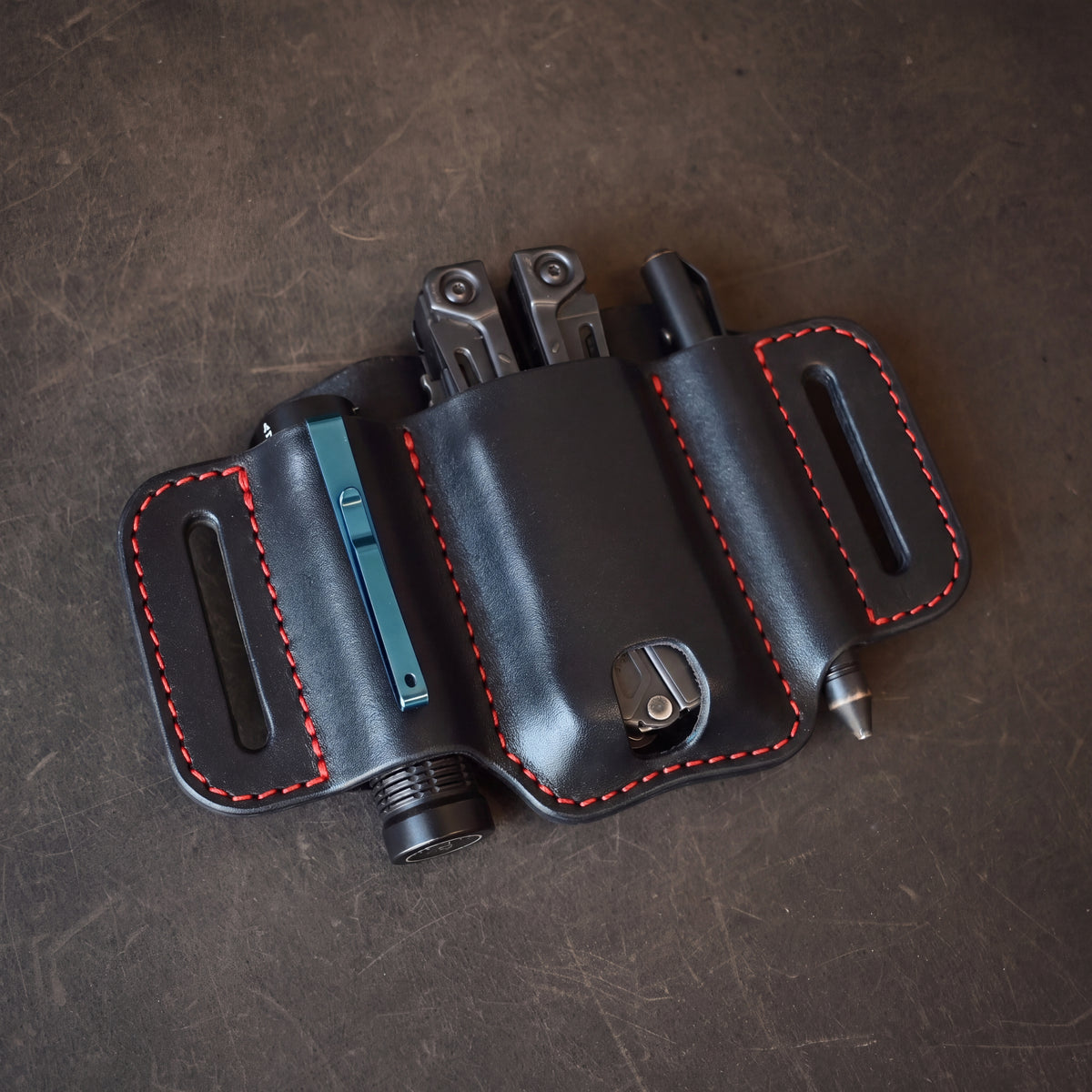 RMK Large Trio EDC Pancake Holster Black & Orange