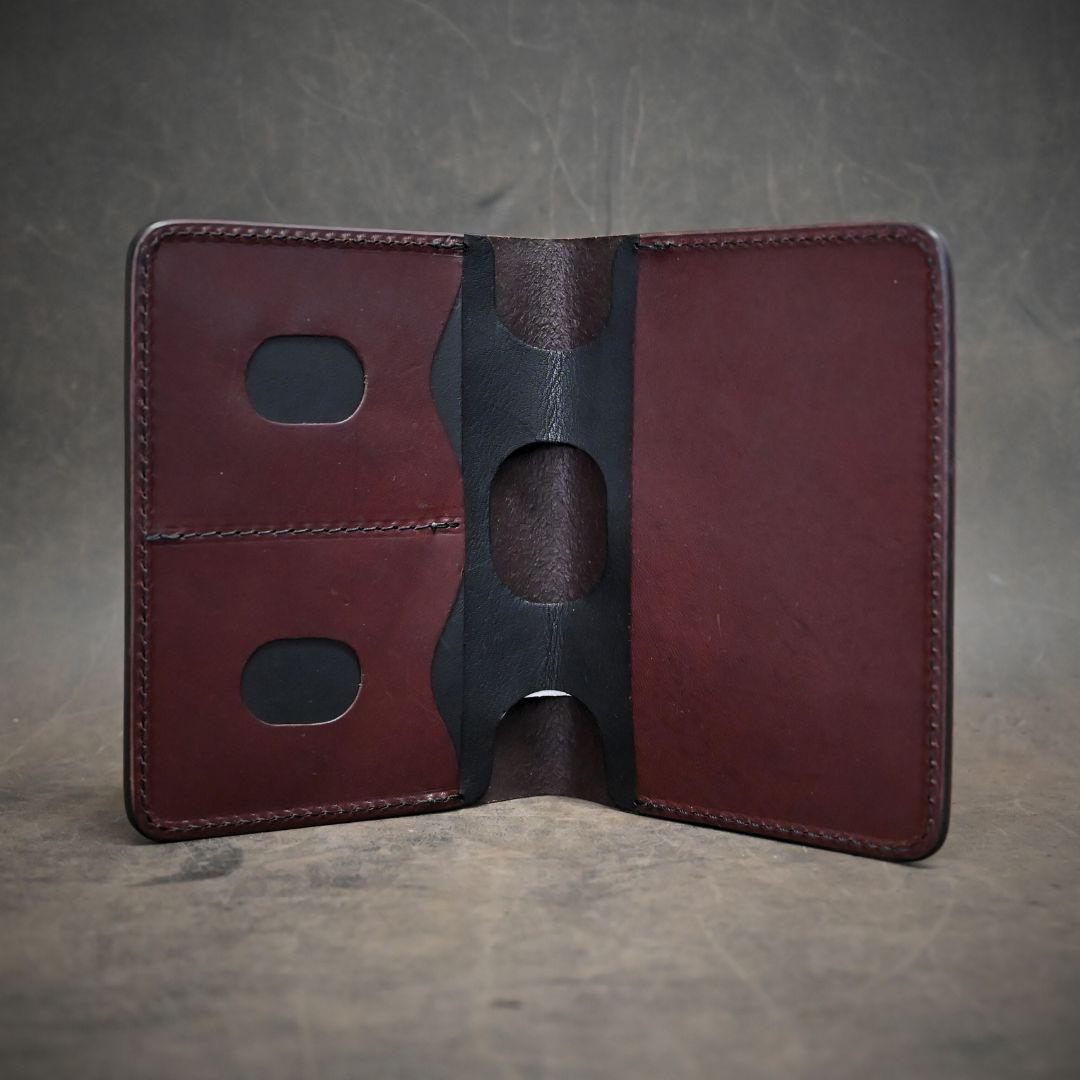 RMK Passport Wallet Dark Brown with RMK MADE Stamped Cover