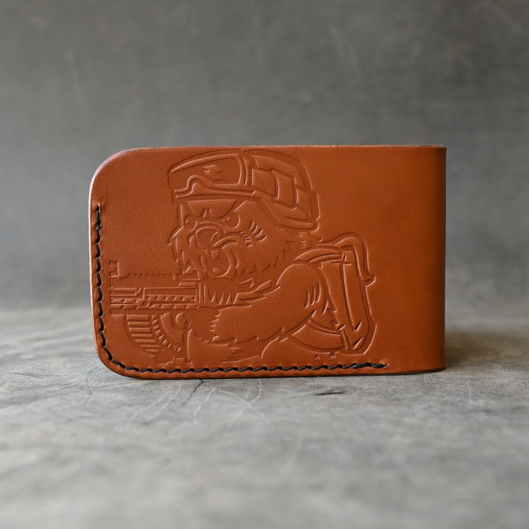 Ready To Ship Combat Wombat Minimalist Bifold Wallet Saddle Tan
