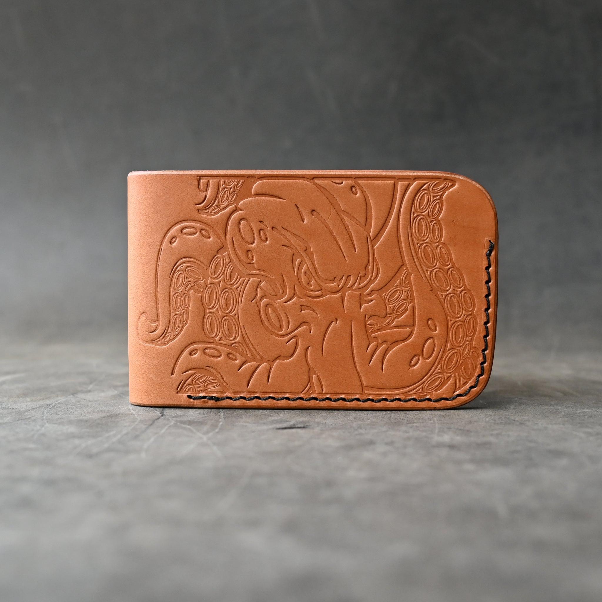 Ready To Ship Octopus Minimalist Bifold Wallet Natural