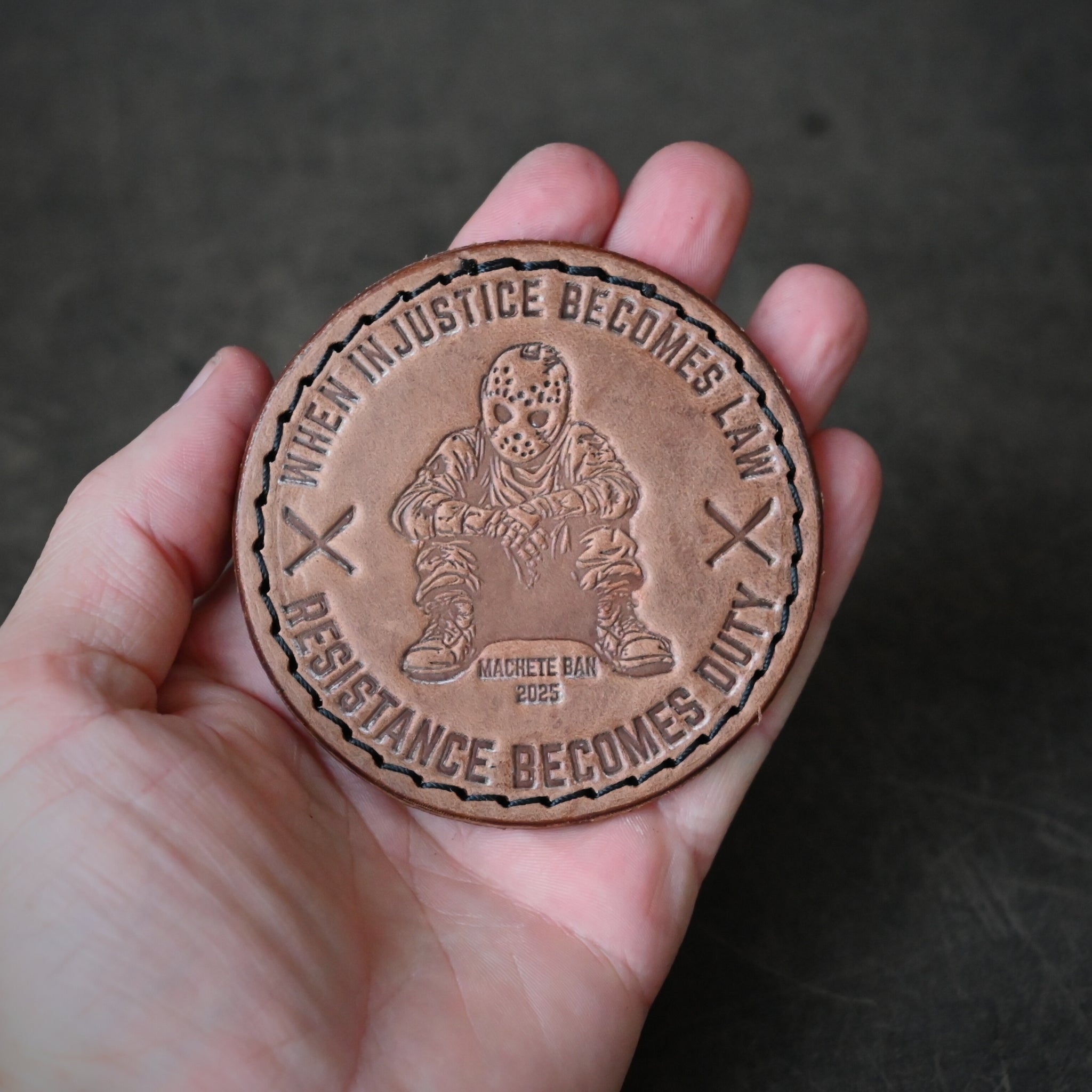 Sad Jason Leather Patch