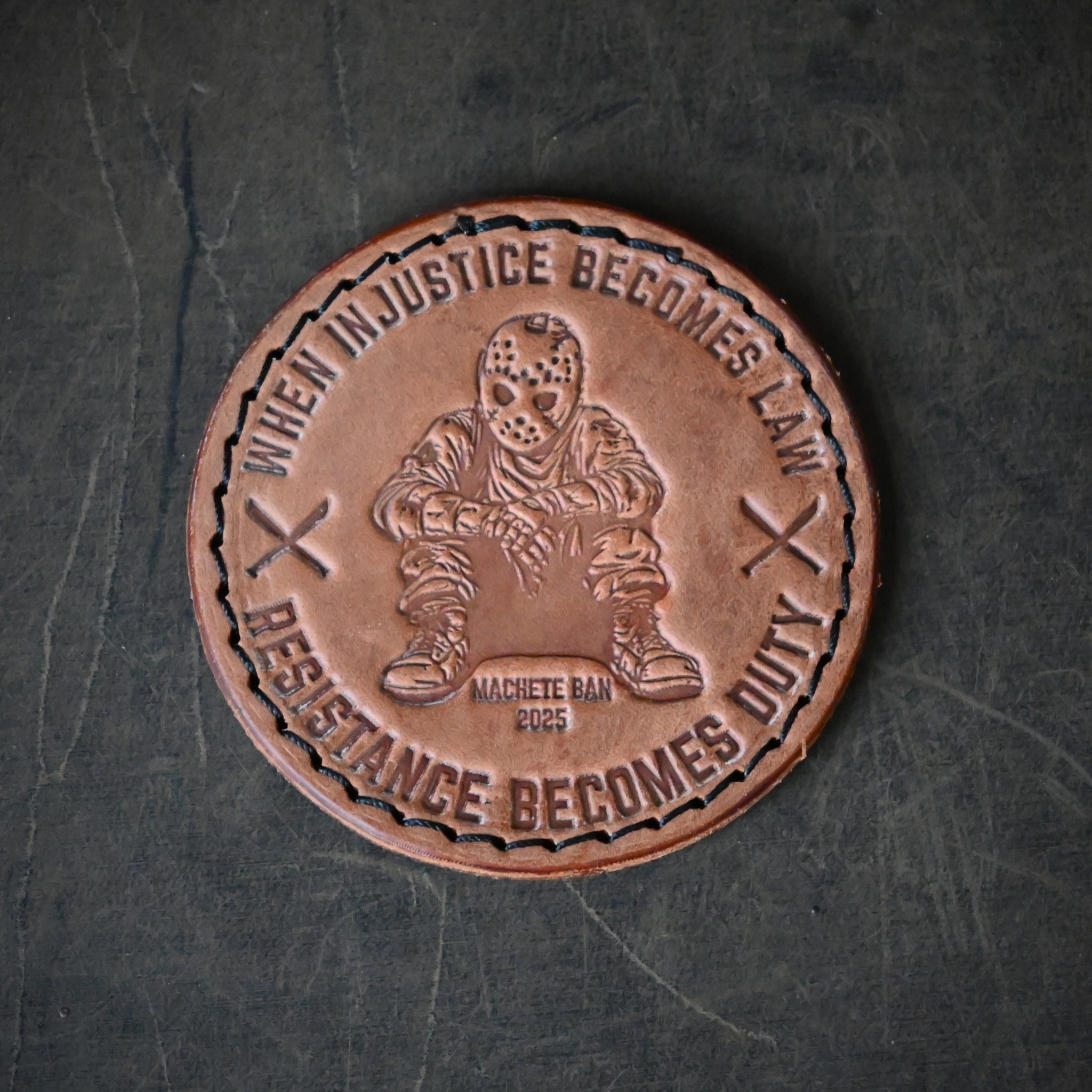 Sad Jason Leather Patch