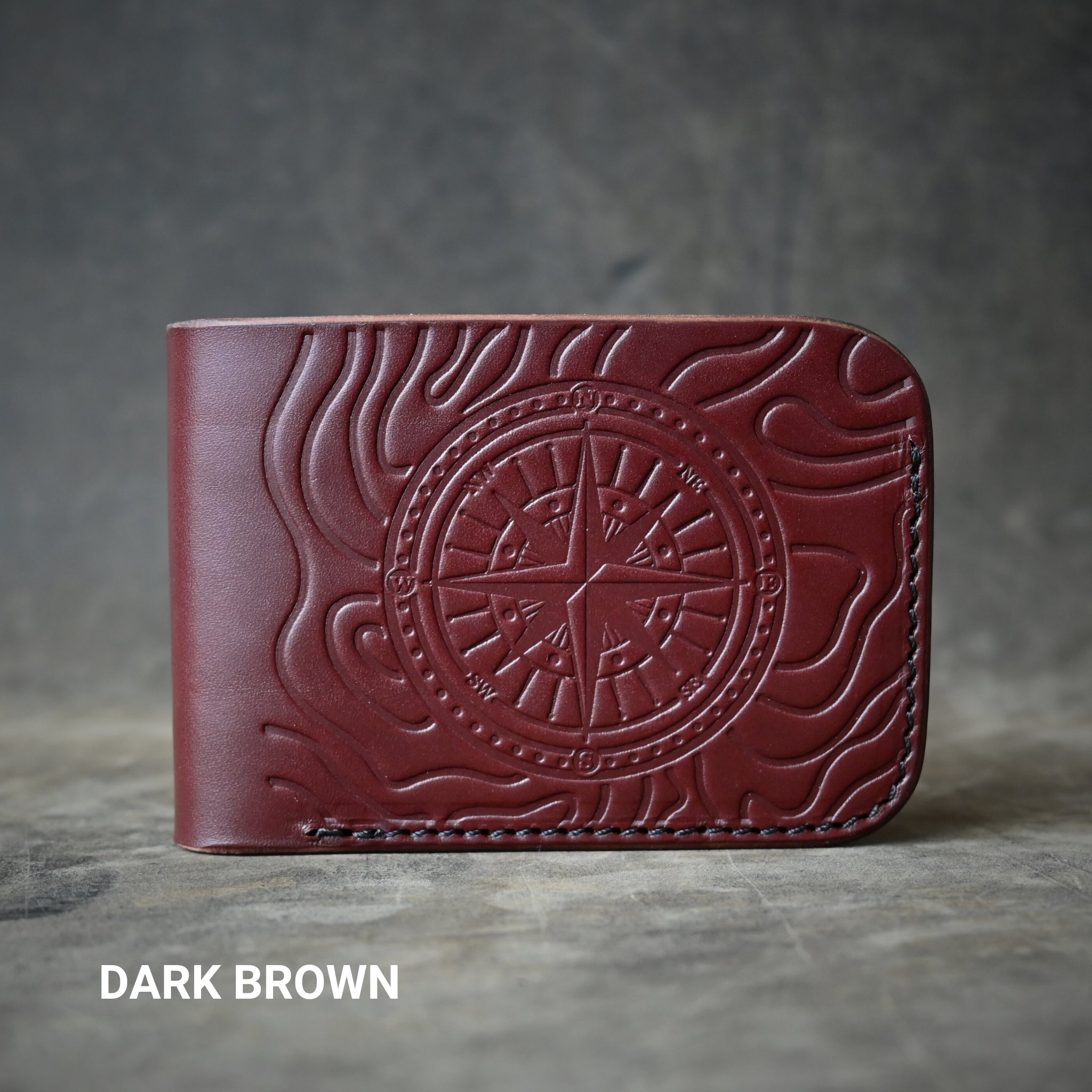 Topographic Themed Bifold 2.0 Leather Wallet
