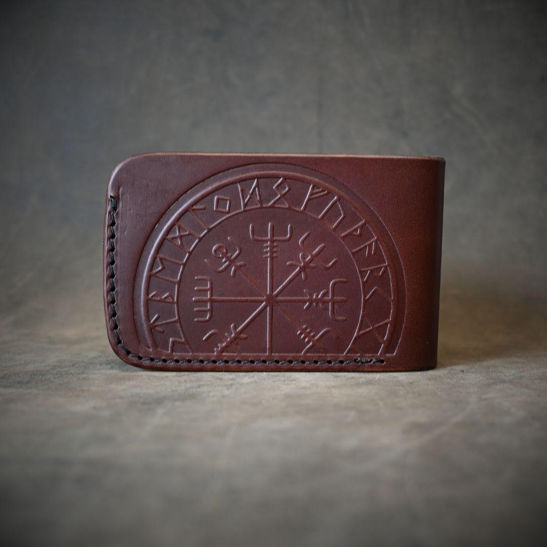 Vegvisir Minimalist Bifold Wallet Dark Brown