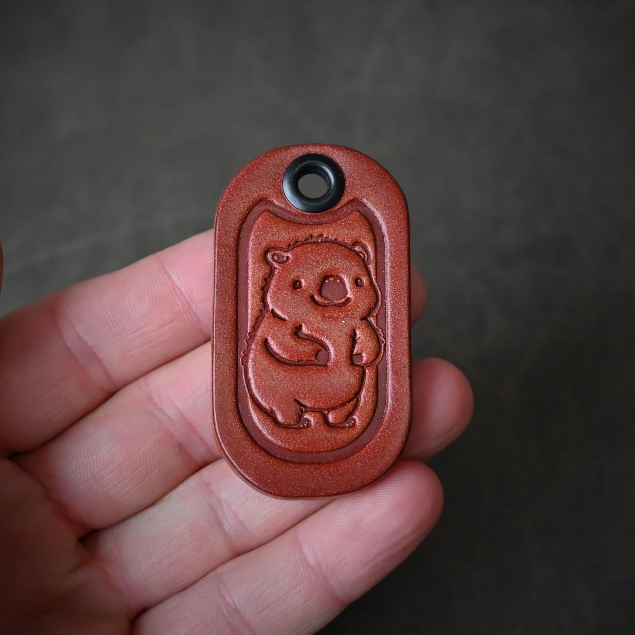 Wombat Leather Key Tag