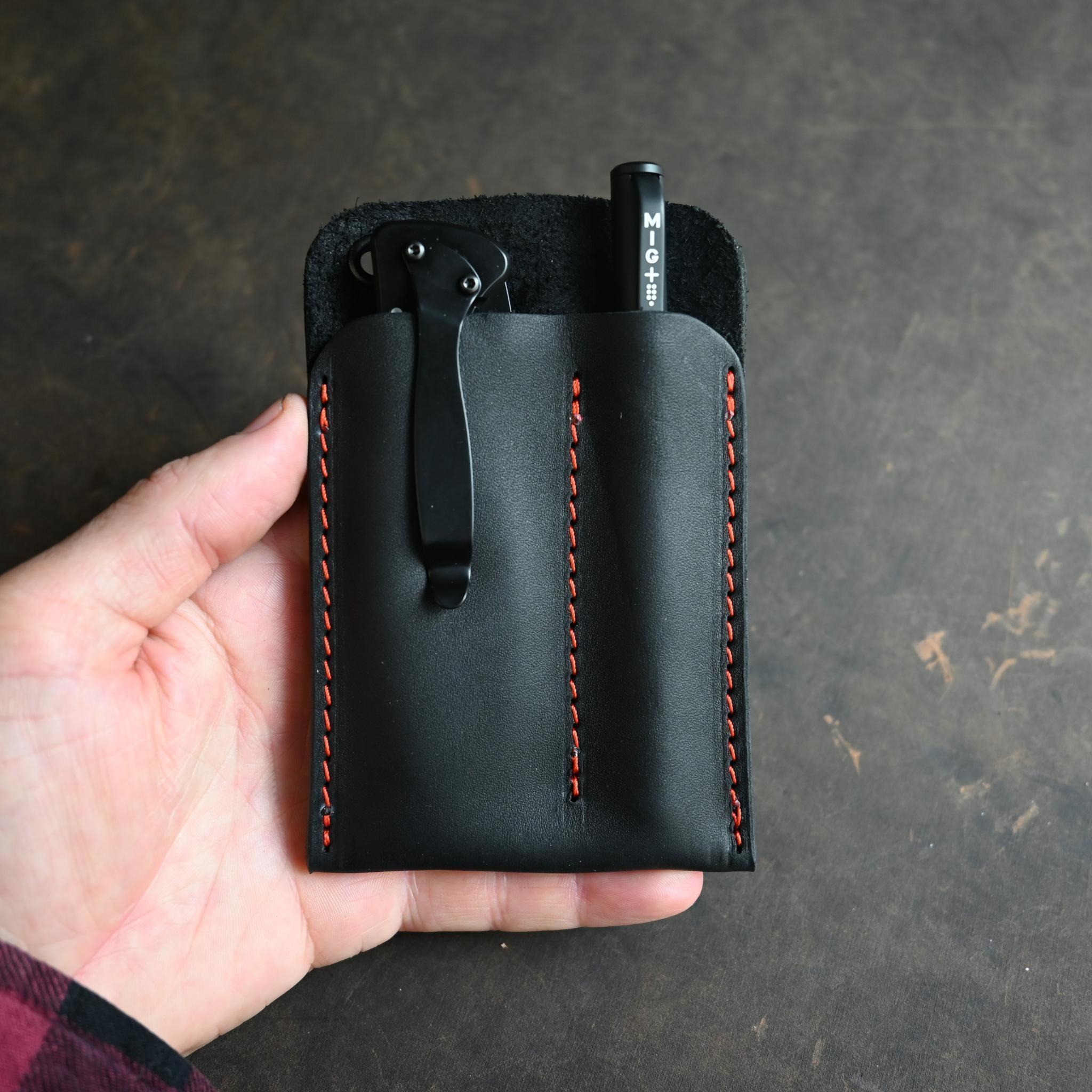 RMK Pocket Organiser Black w/ Orange Thread