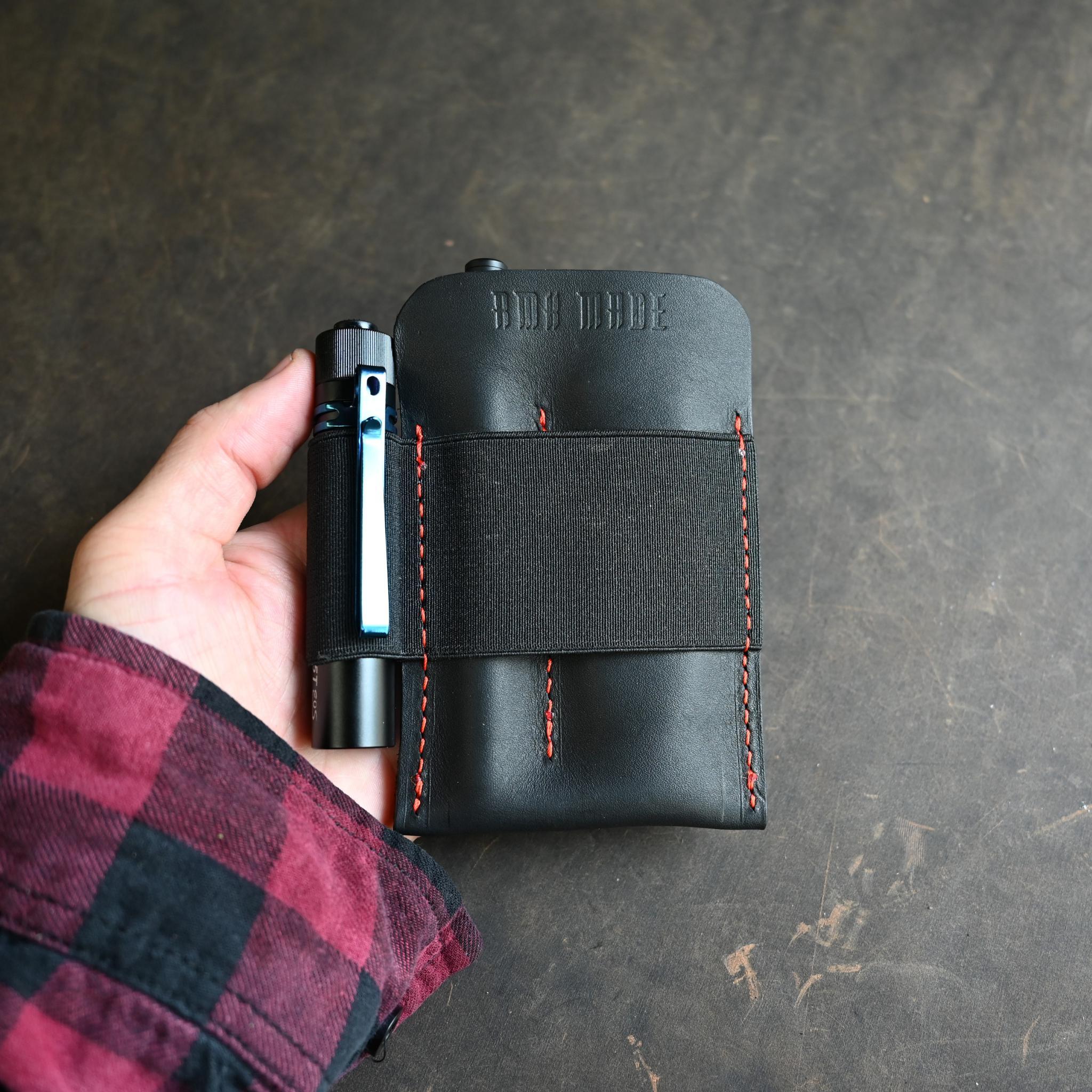 RMK Pocket Organiser Black w/ Orange Thread
